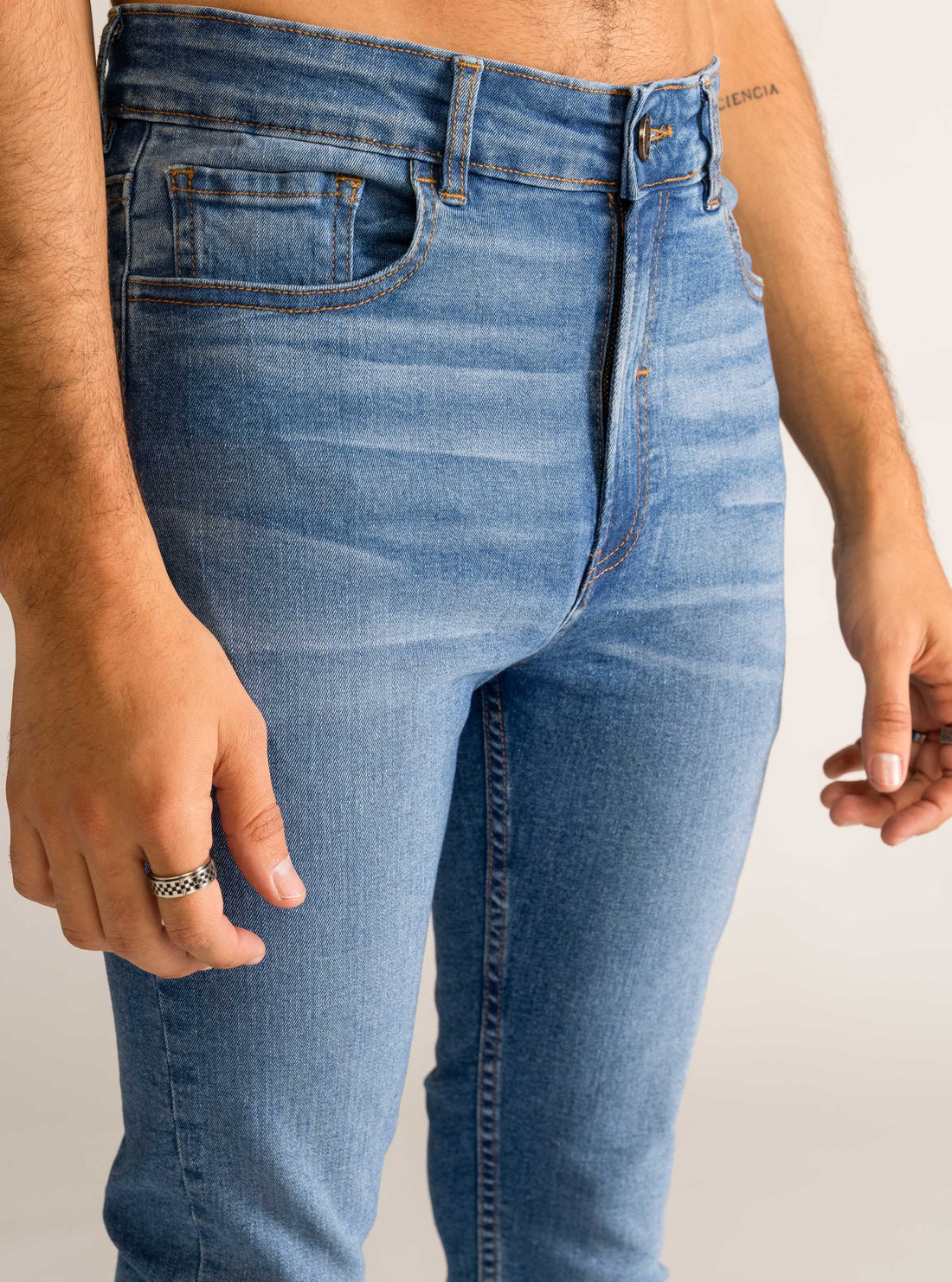Right At Home Skinny Jeans, Azul Claro