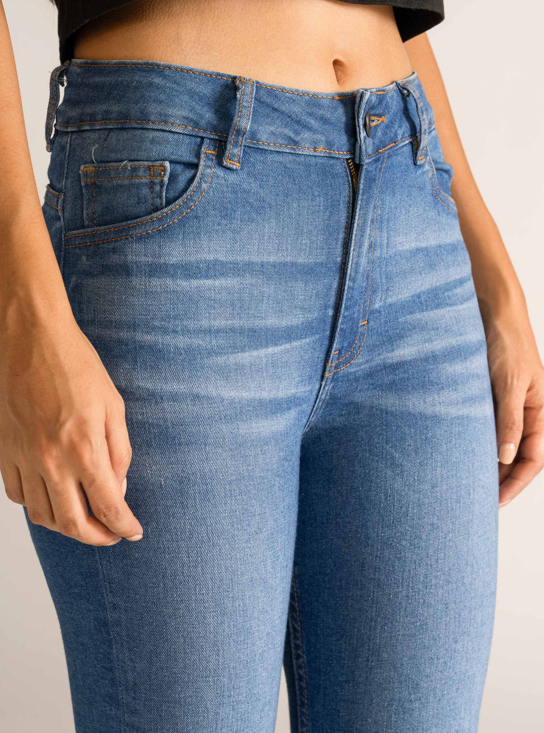 Basic Blue Skinny Jeans, Azul Claro