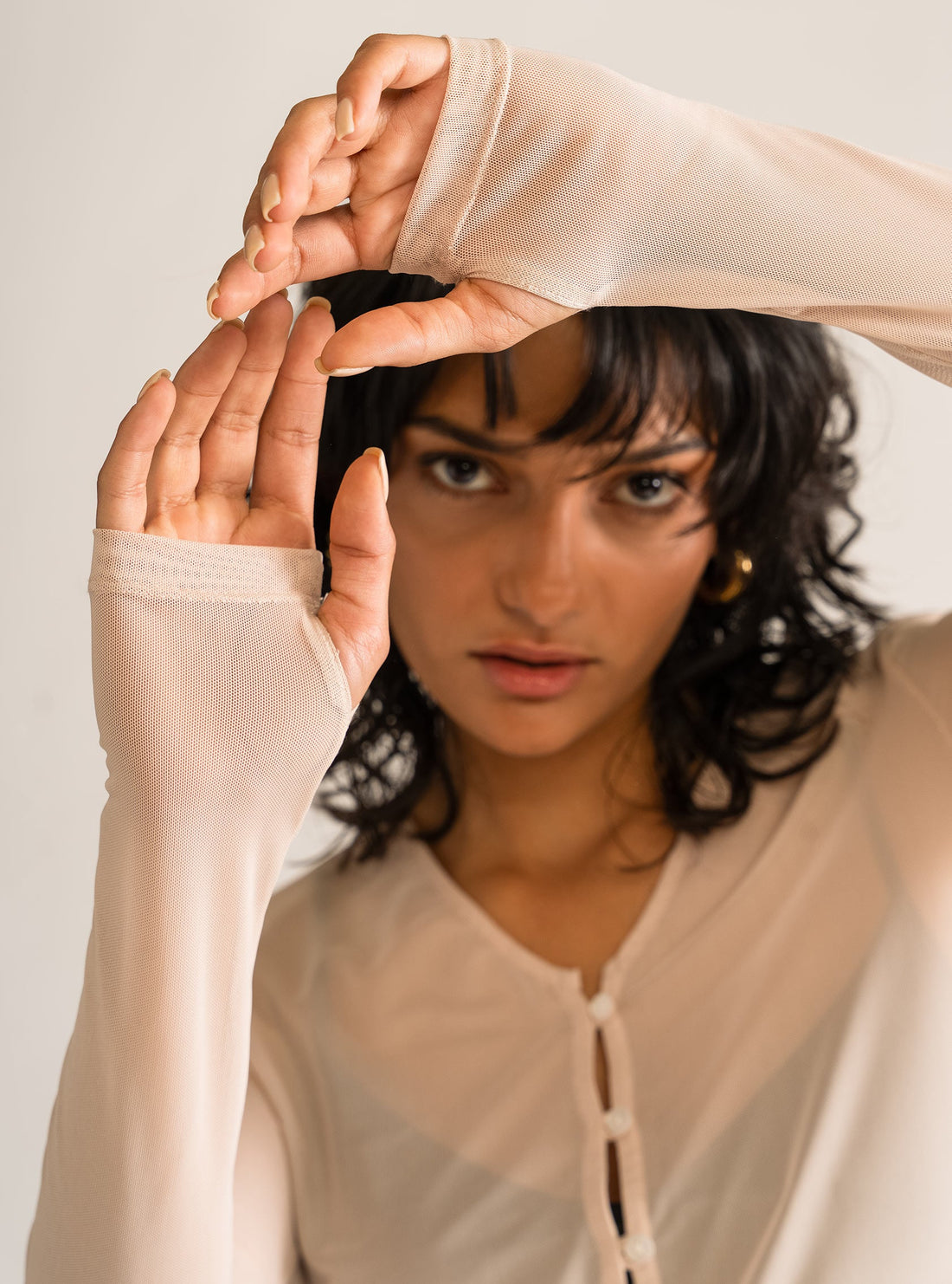 As If Blouse, Beige