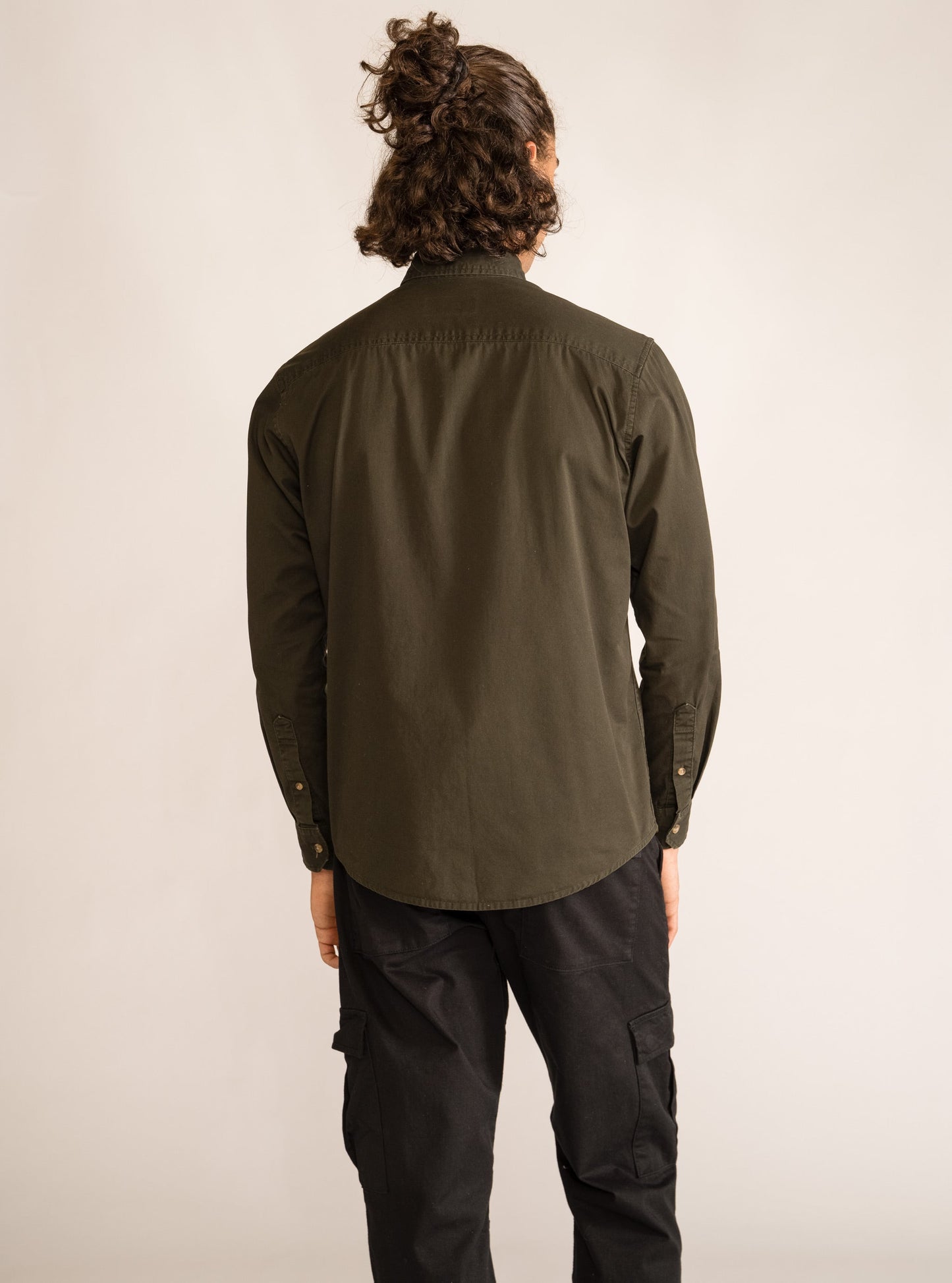 Faded Long Sleeve Shirt, Verde Olivo