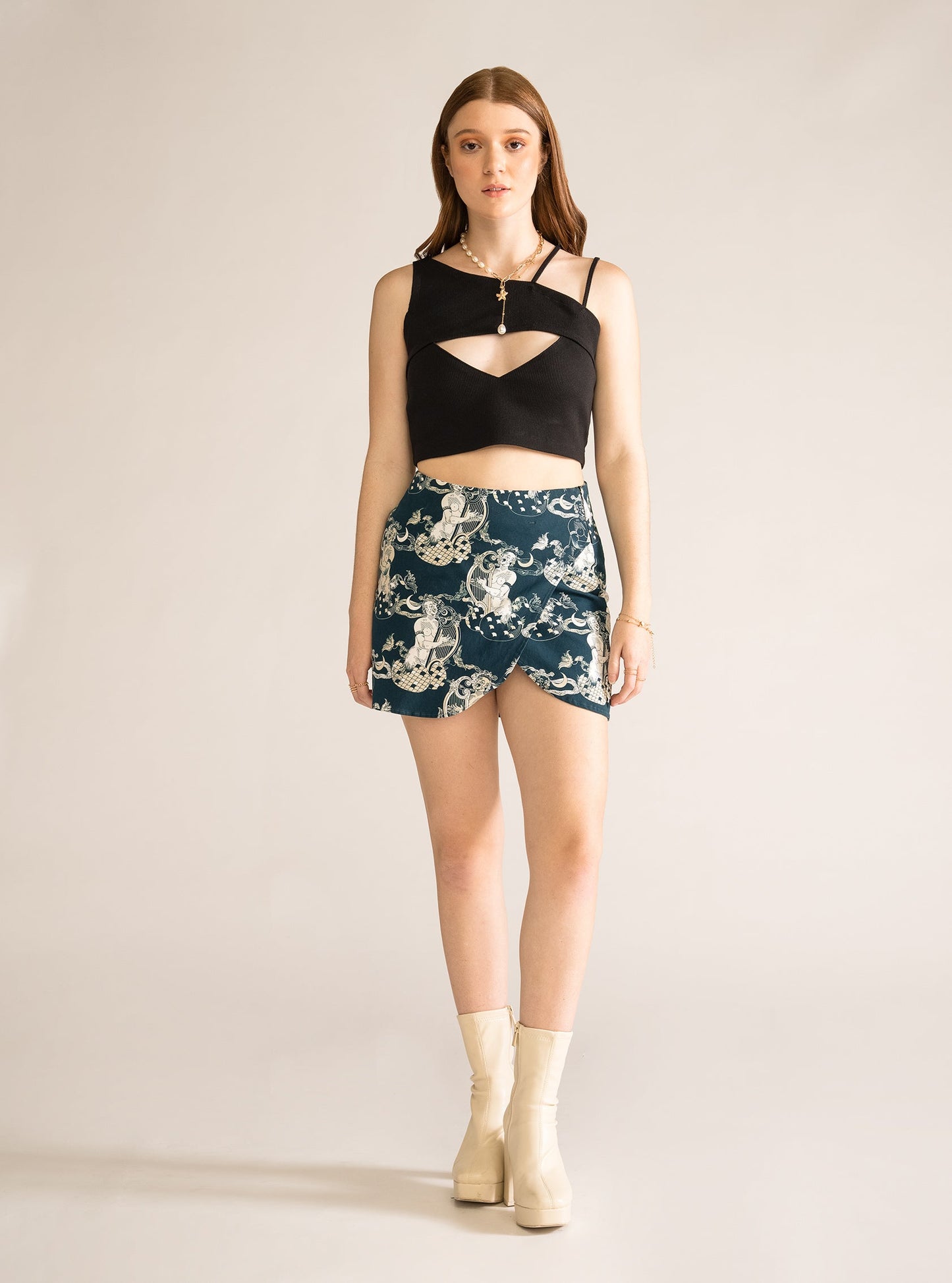 Ancient Mermaid Mini Skirt, Sipson