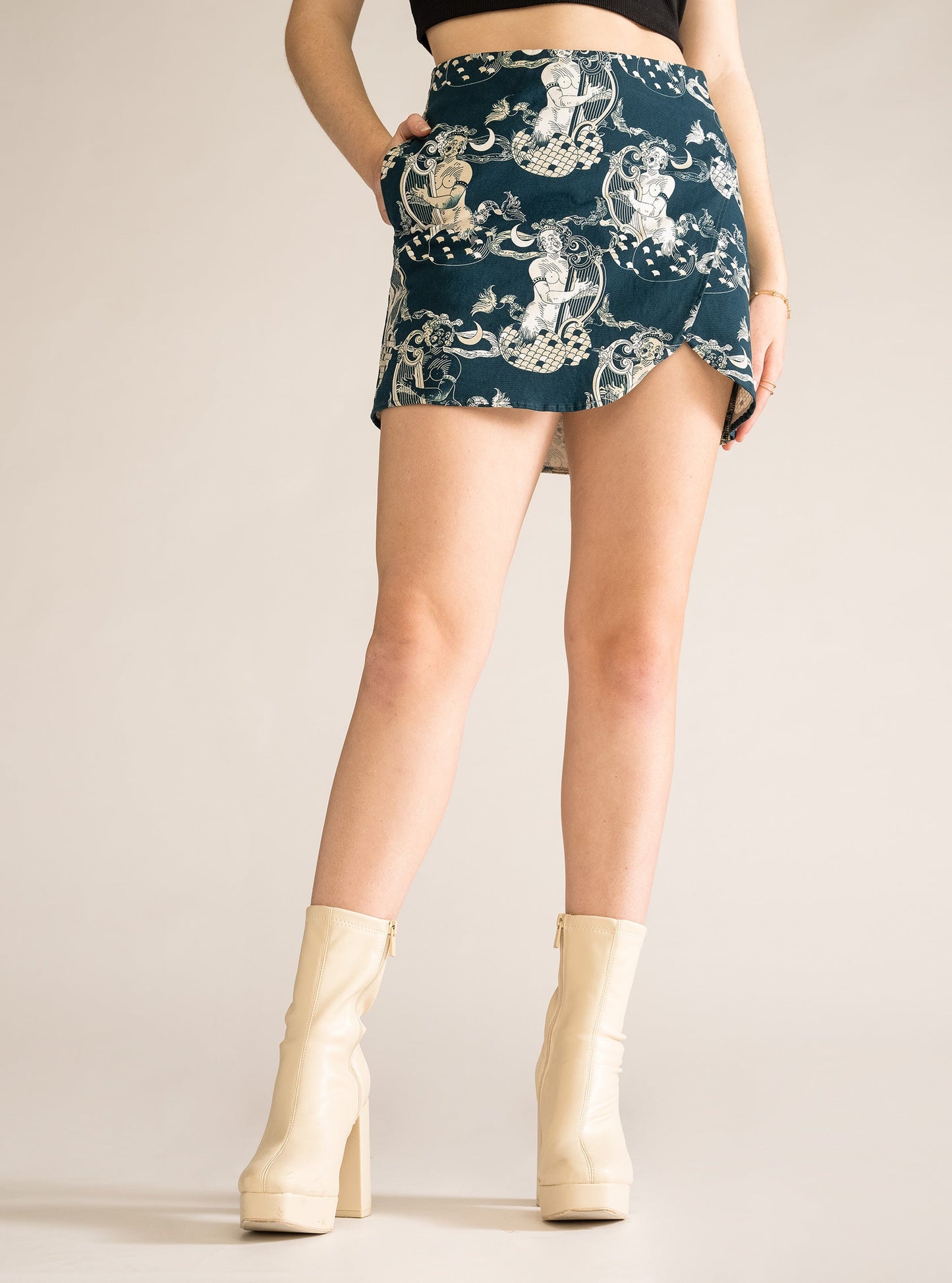 Ancient Mermaid Mini Skirt, Sipson