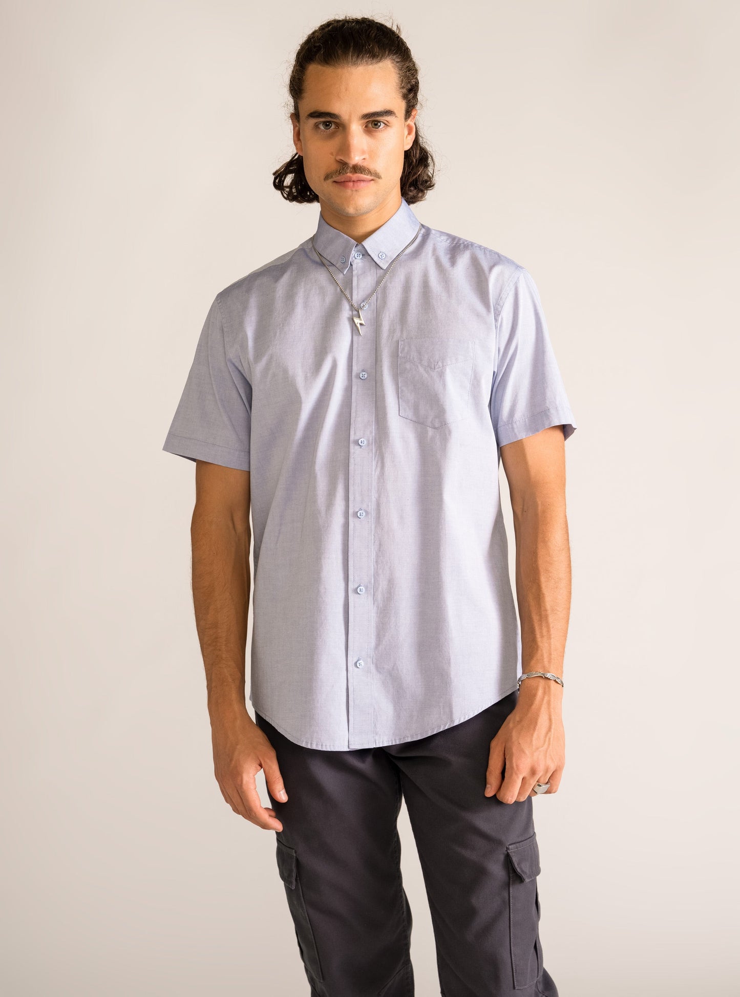 The Lure Short Sleeve Shirt, Azul Claro