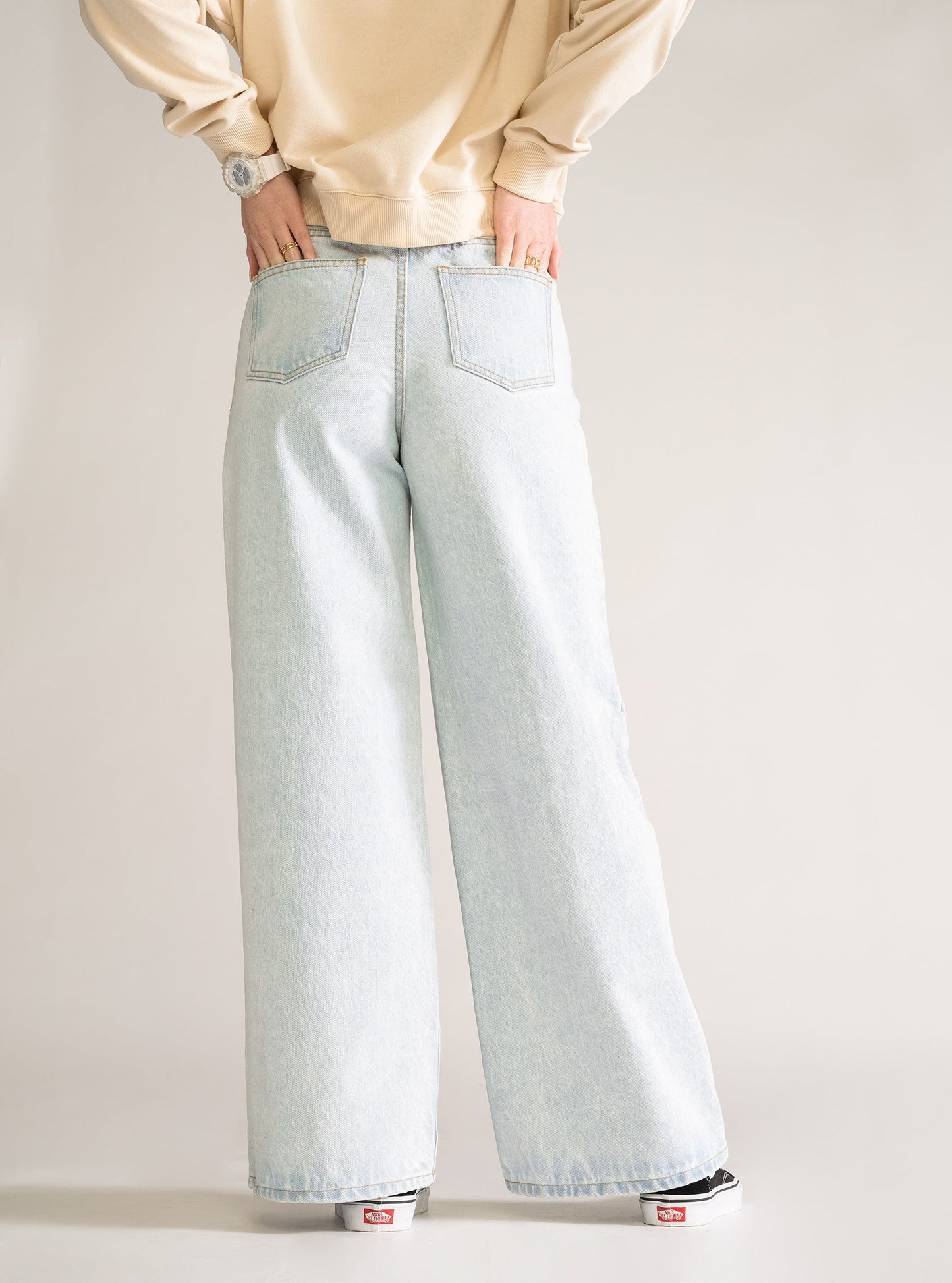 All My Loving Wide Leg Jeans, Celeste