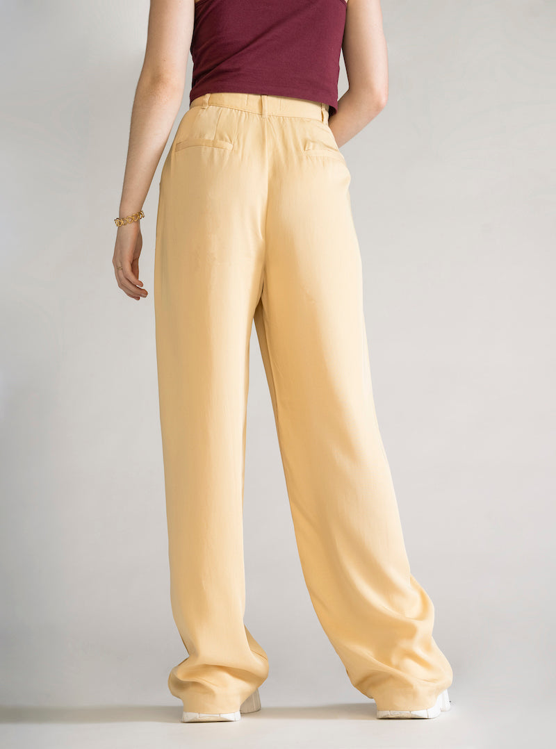 On The Go Wide Leg Pants, Amarillo Claro