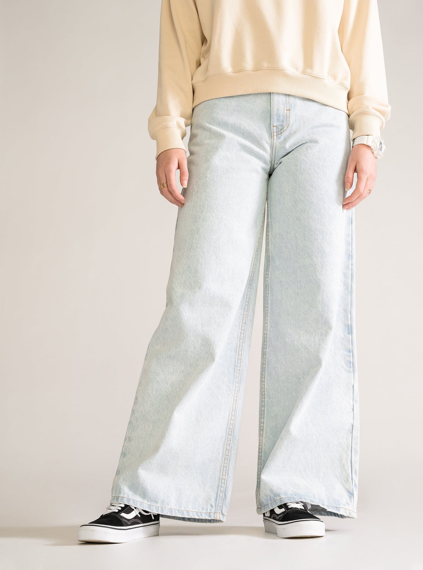 All My Loving Wide Leg Jeans, Celeste