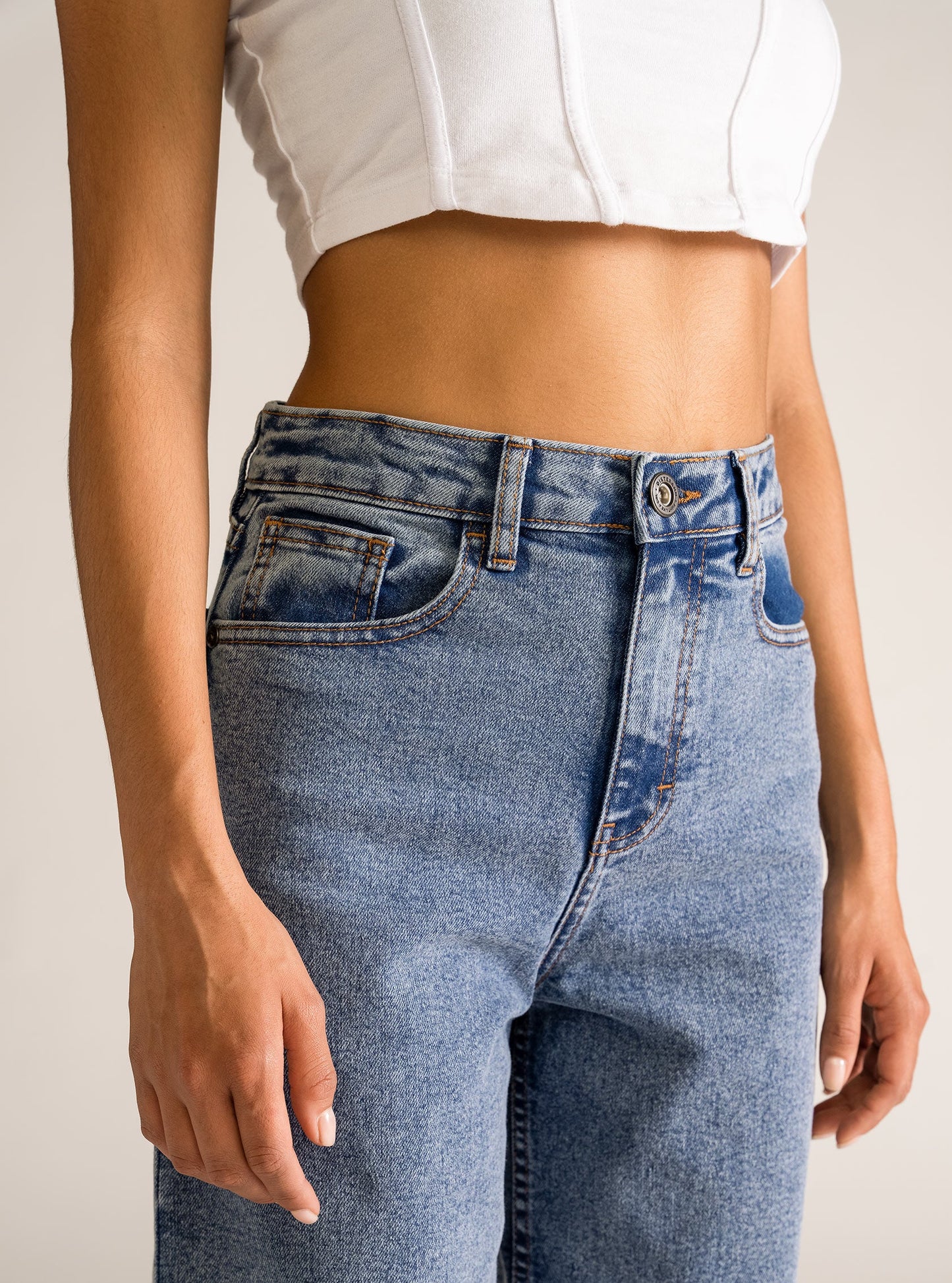 Into The Void Wide Leg Jeans, Celeste