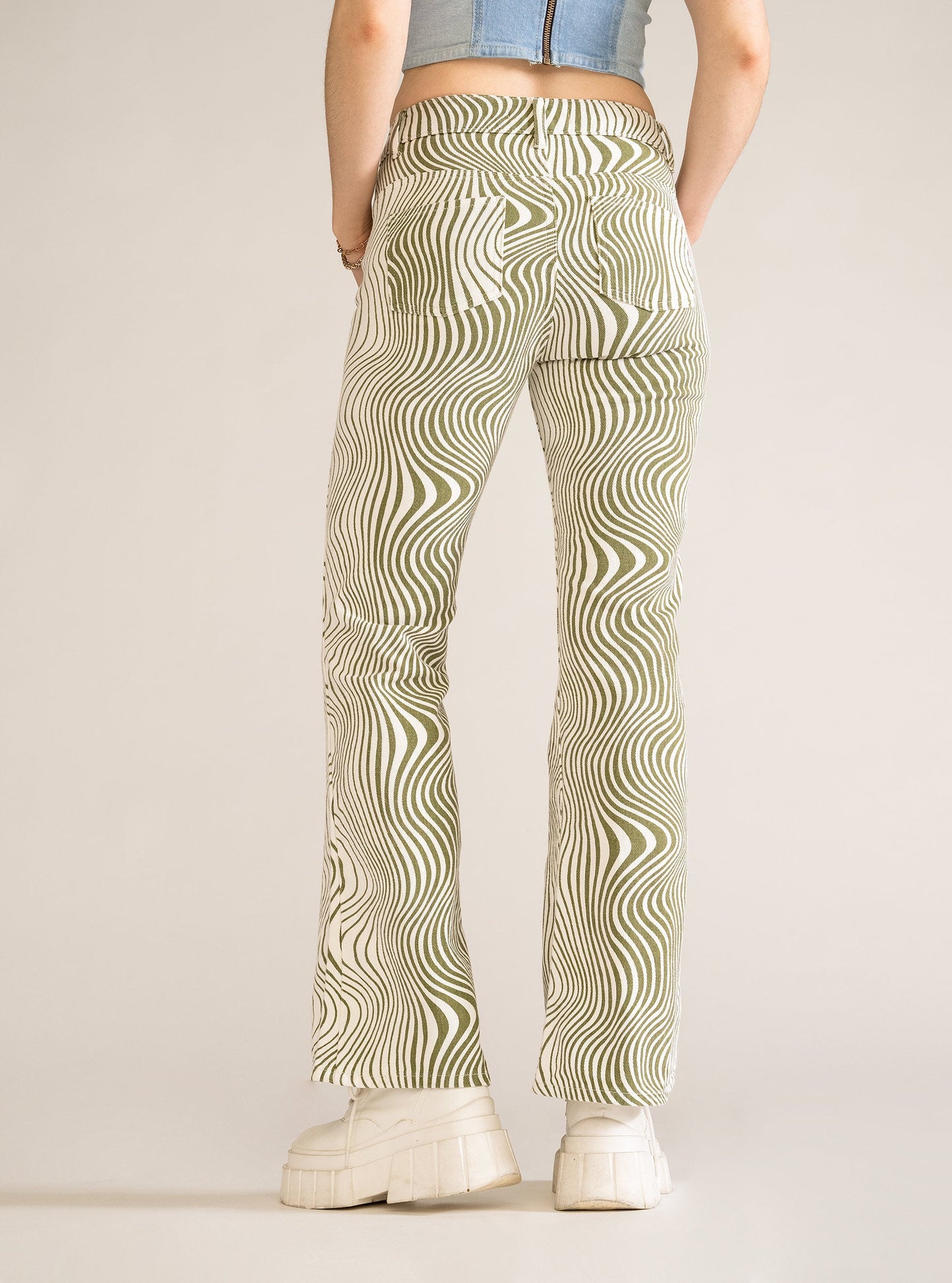 Matcha Waves Bell Bottoms, Verde Claro
