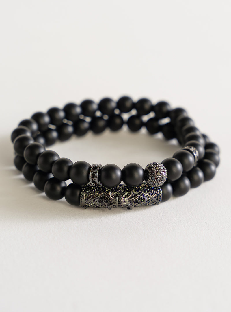 Peaceful Black Onyx Bracelet, Negro