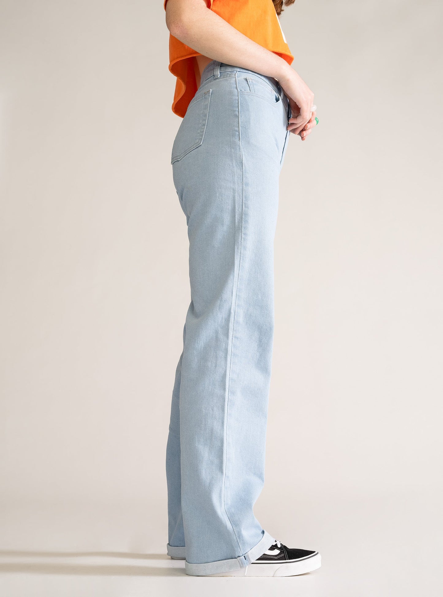 Salted Caramel Straight Jeans, Celeste