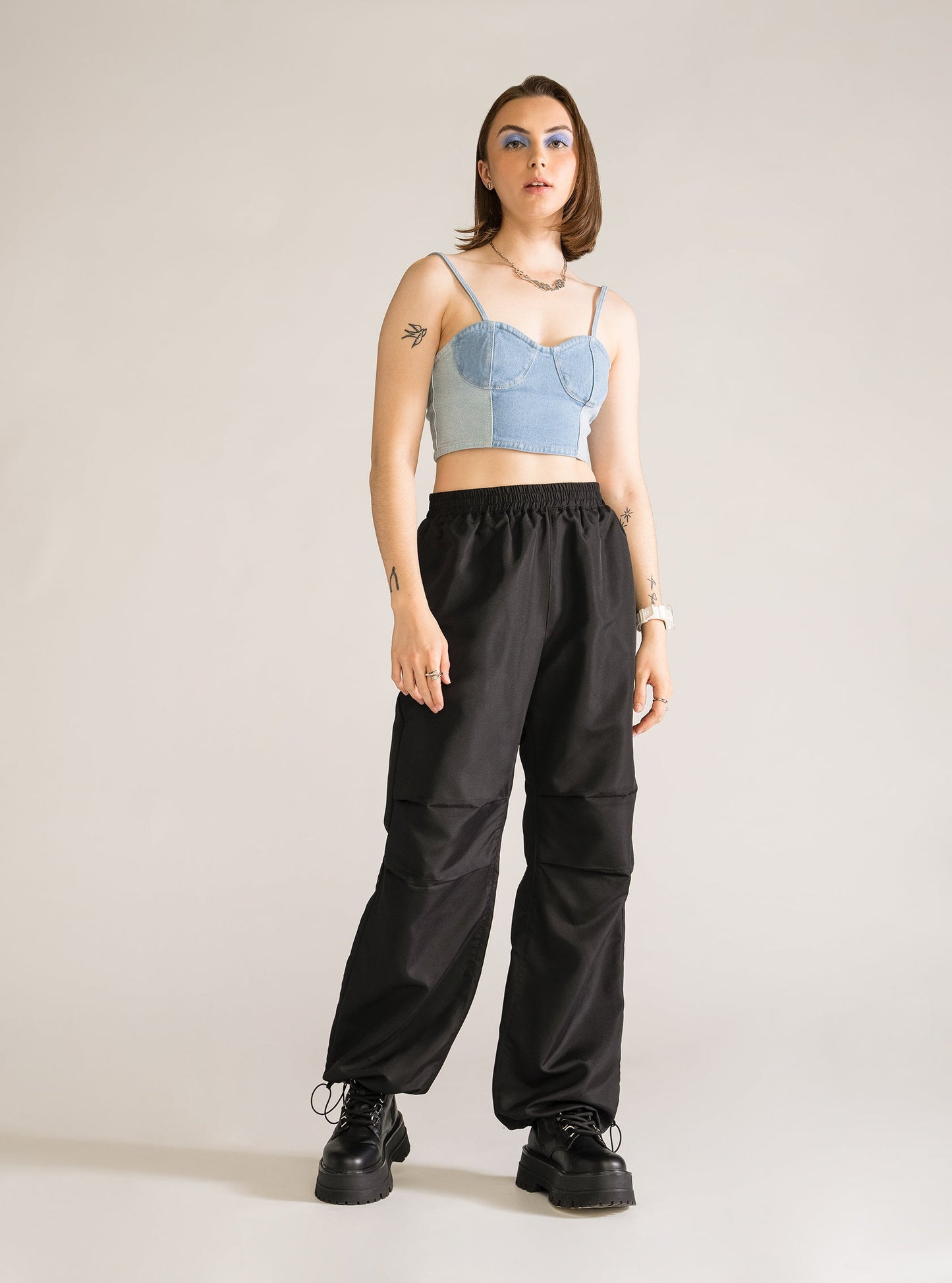 Parachute Babe Pants, Negro