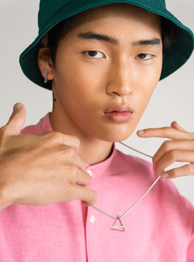 Shapes Of Sharp Necklace, Plateado