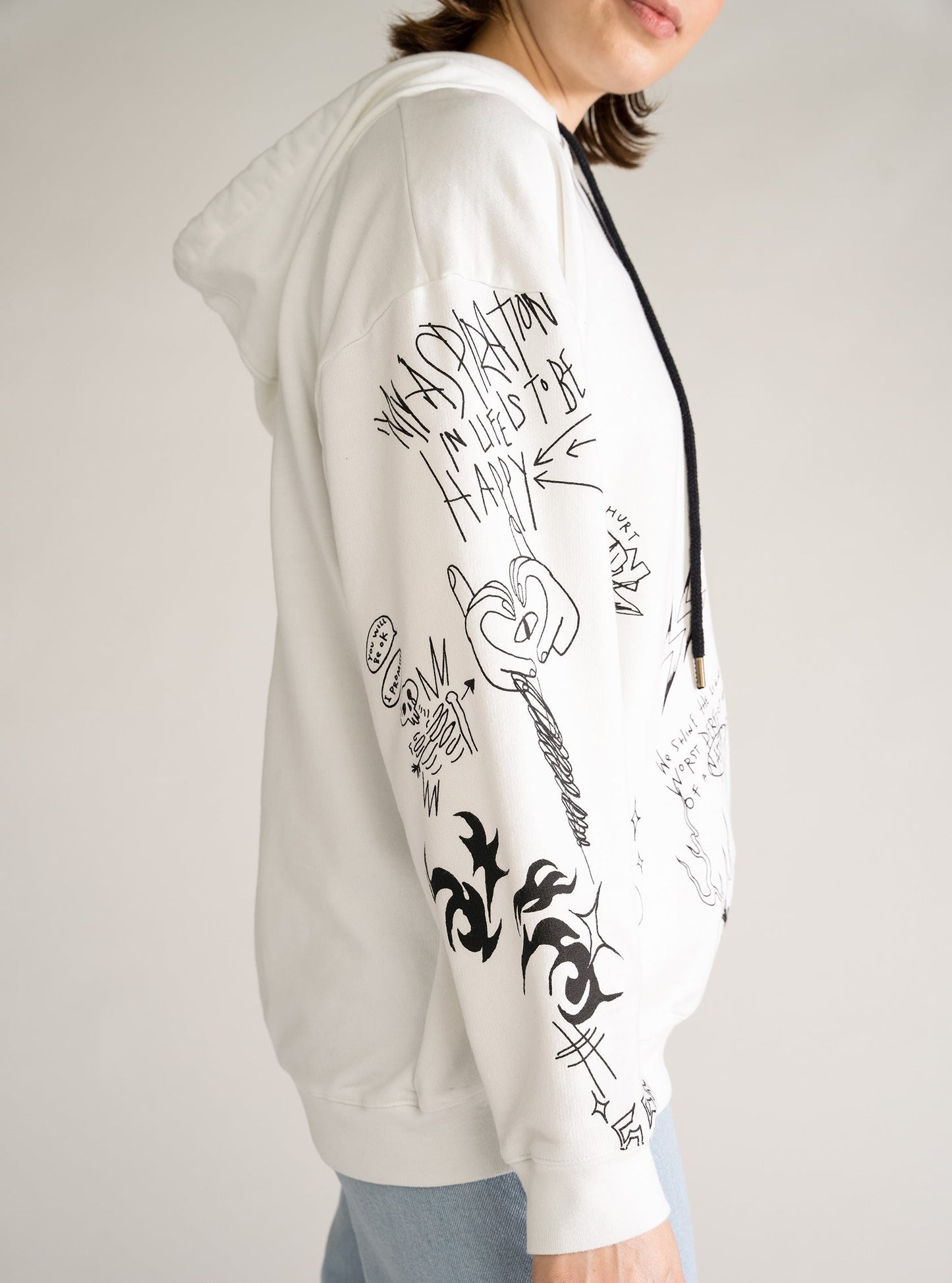 Pretty Hurts Hoodie, Blanco