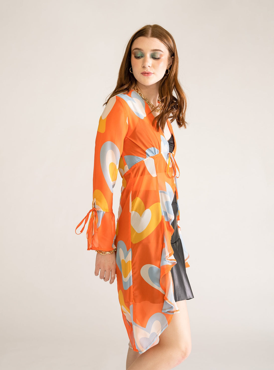 Queen Of Hearts Kaftan, Anaranjado