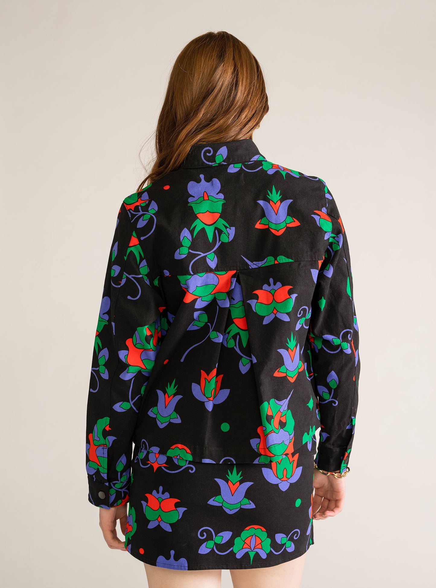 Dark Flower Jacket, Negro