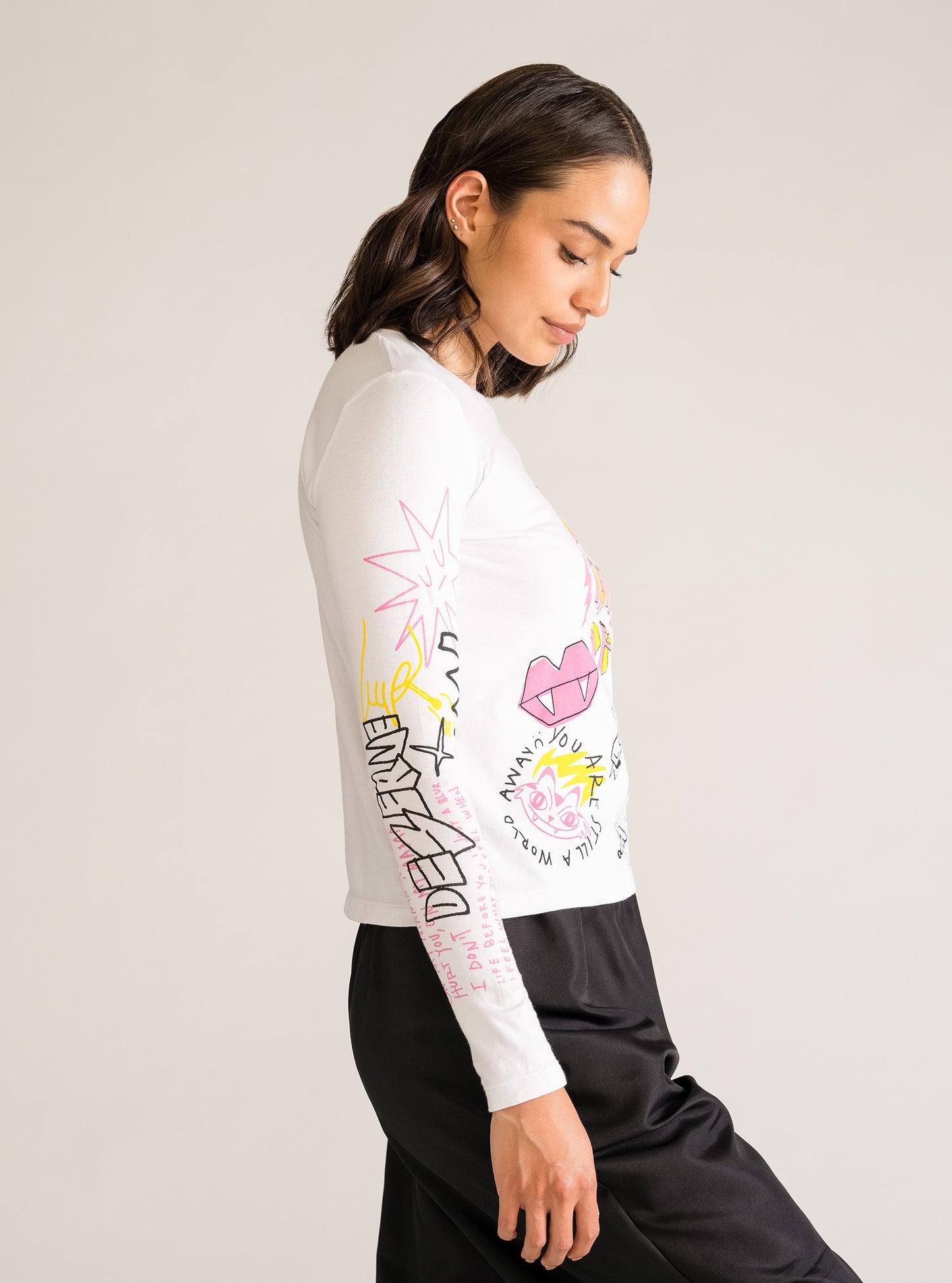 Grafitti All Over Tee, Blanco