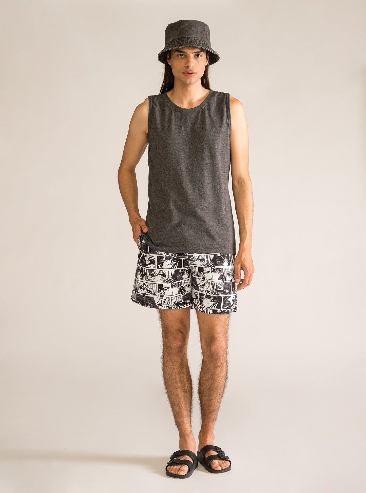 Summer Tank Top, Gris Obscuro