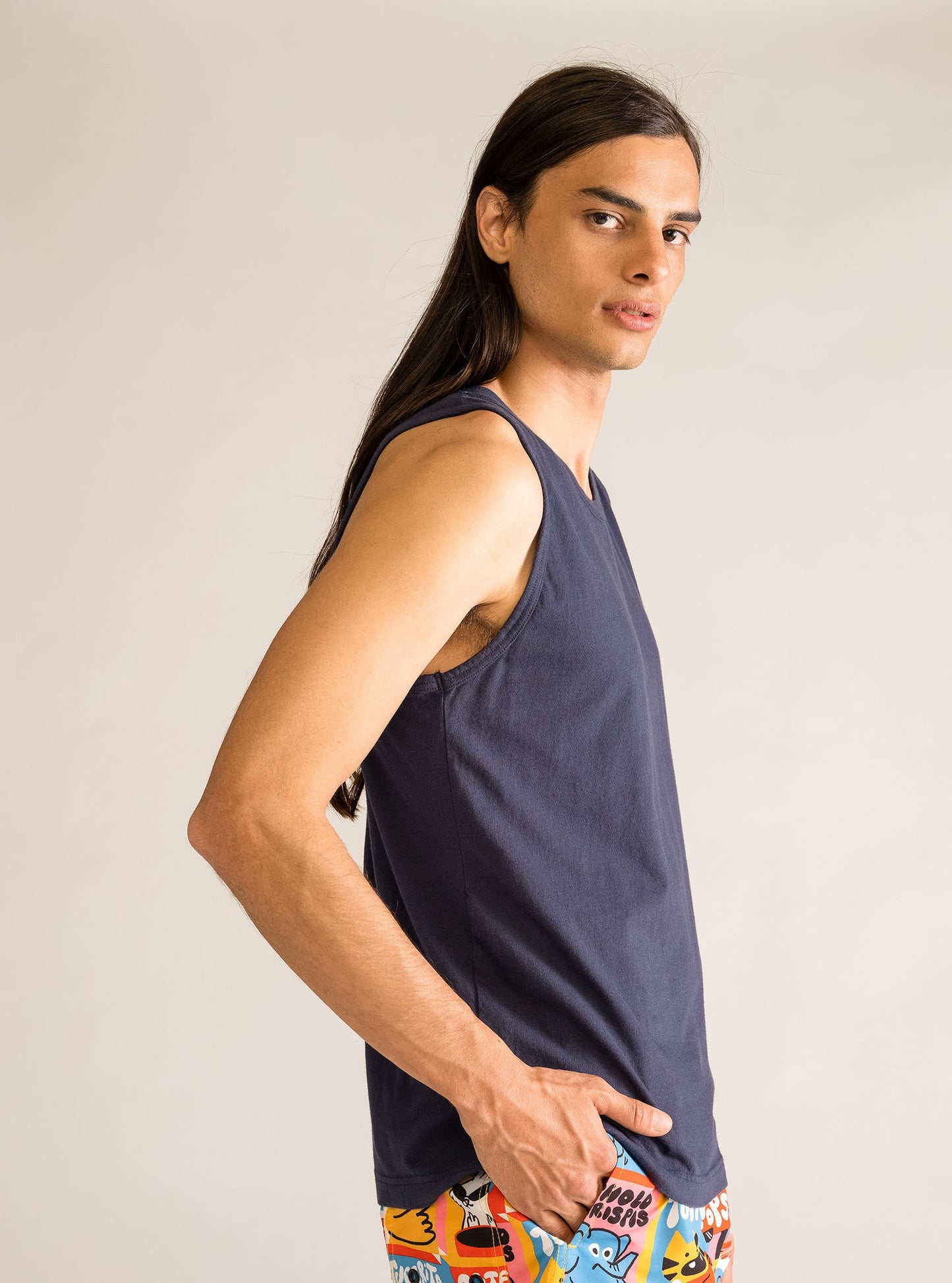 Summer Tank Top, Azul Obscuro