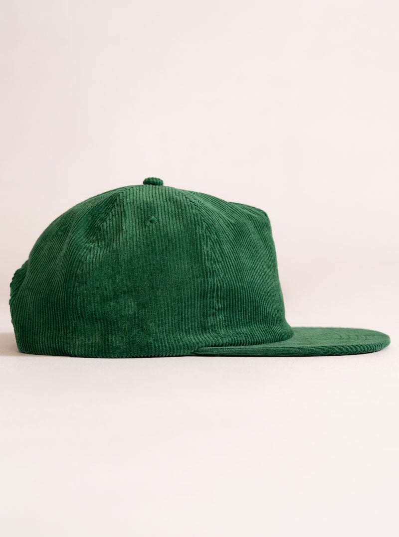 Thin Corduroy Cap, Verde Obscuro