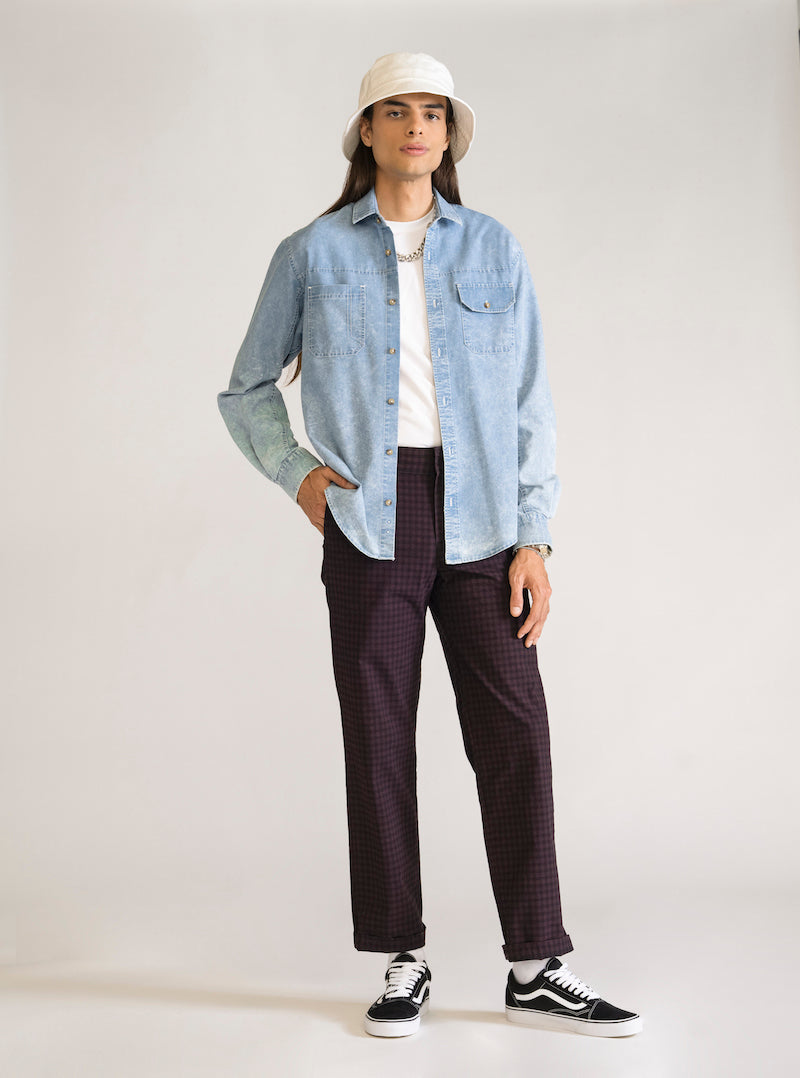 Small Plaid Pants, Morado
