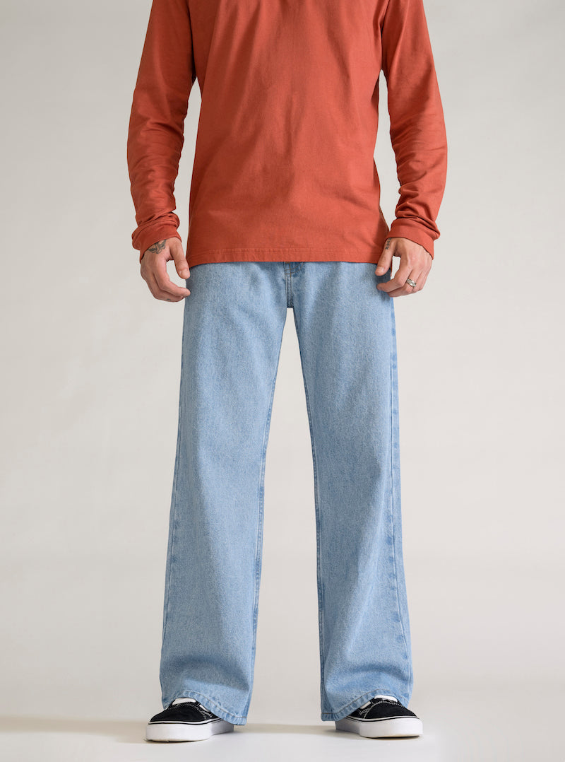 Evil Baggy Straight Jeans, Celeste