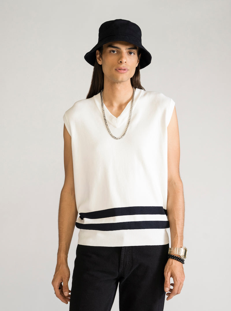 My White Striped Vest, Blanco