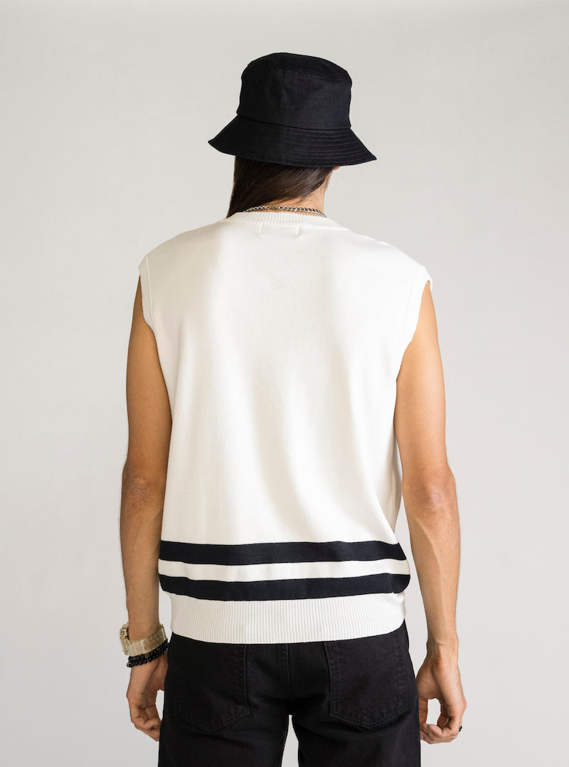 My White Striped Vest, Blanco