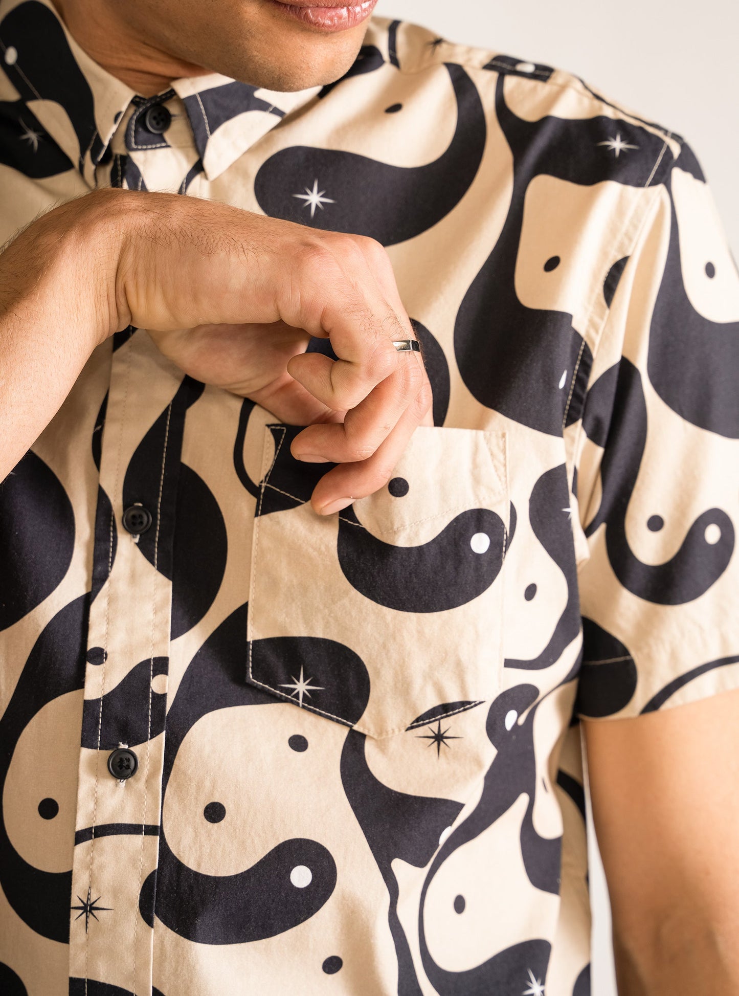 Heartburn Short Sleeve Shirt, Beige