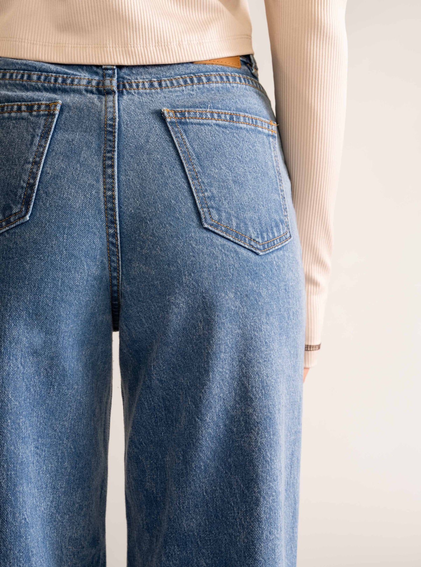 More Than Words Wide Leg Jeans, Celeste