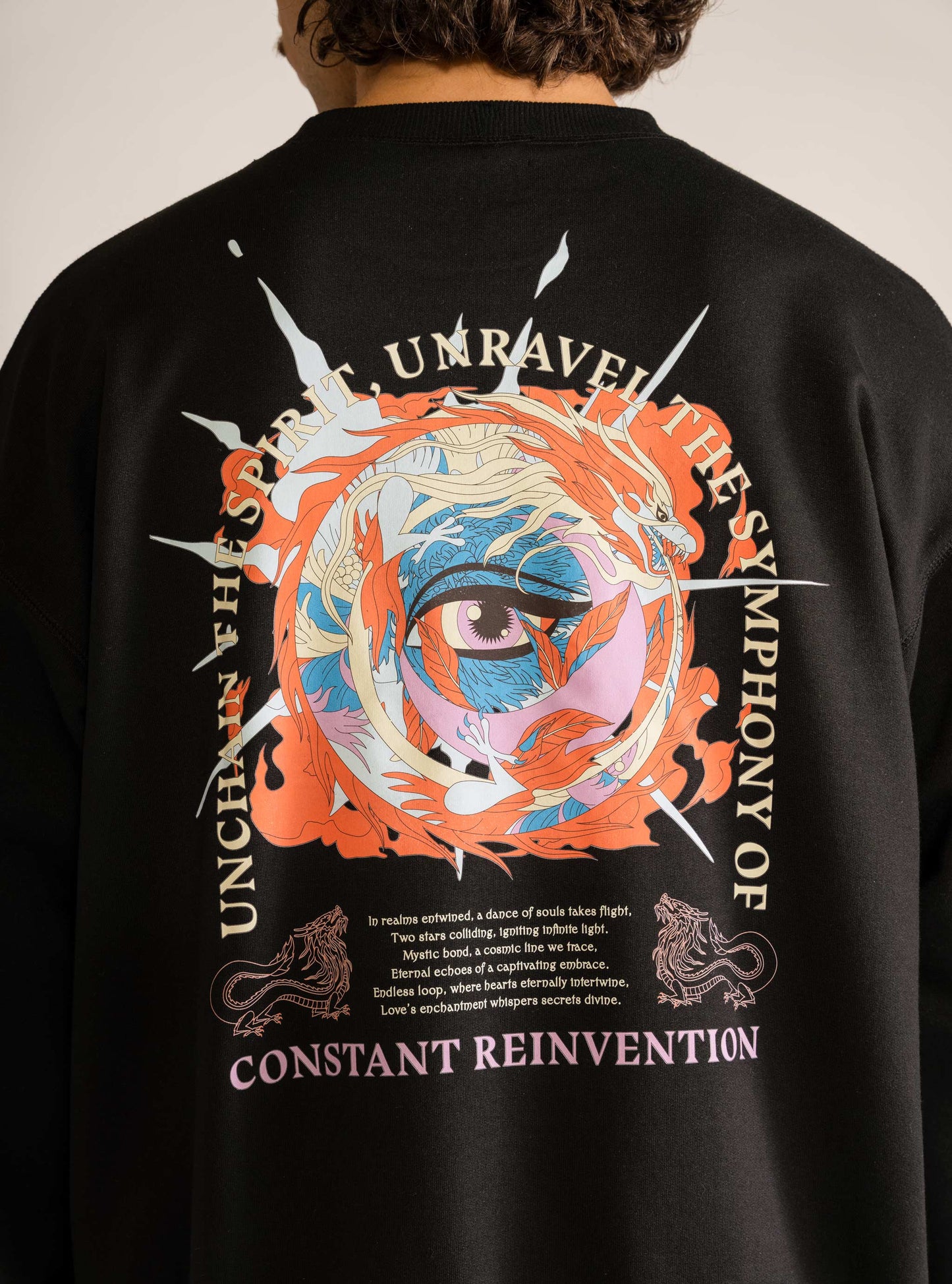 Constant Reinvention Crew Neck, Negro