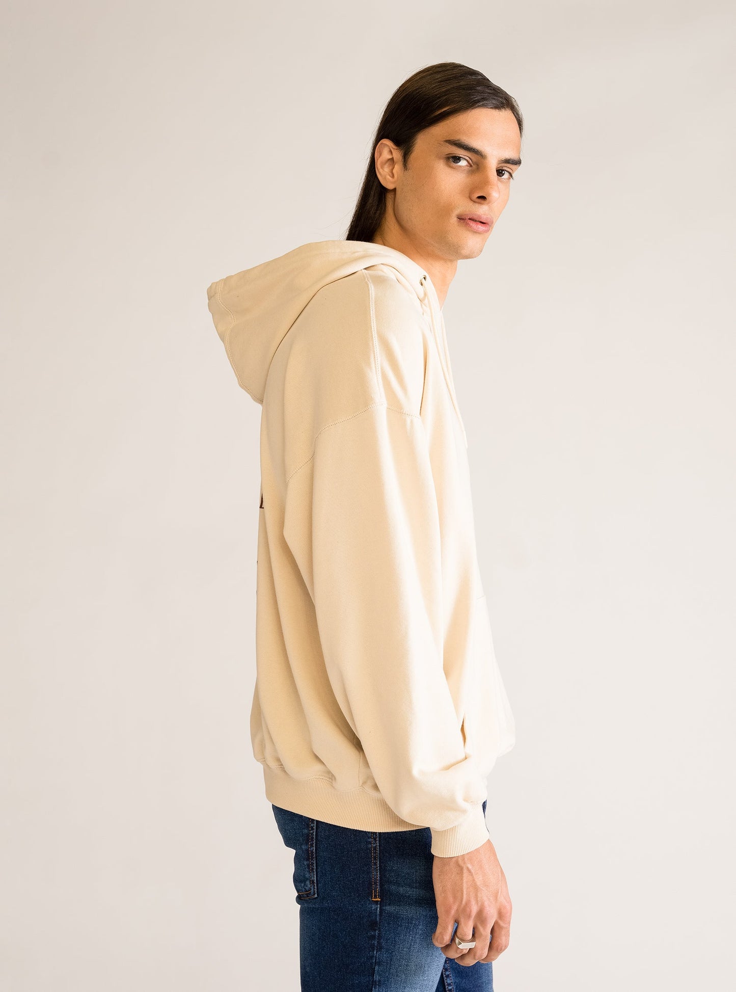 Power To It Hoodie, Beige