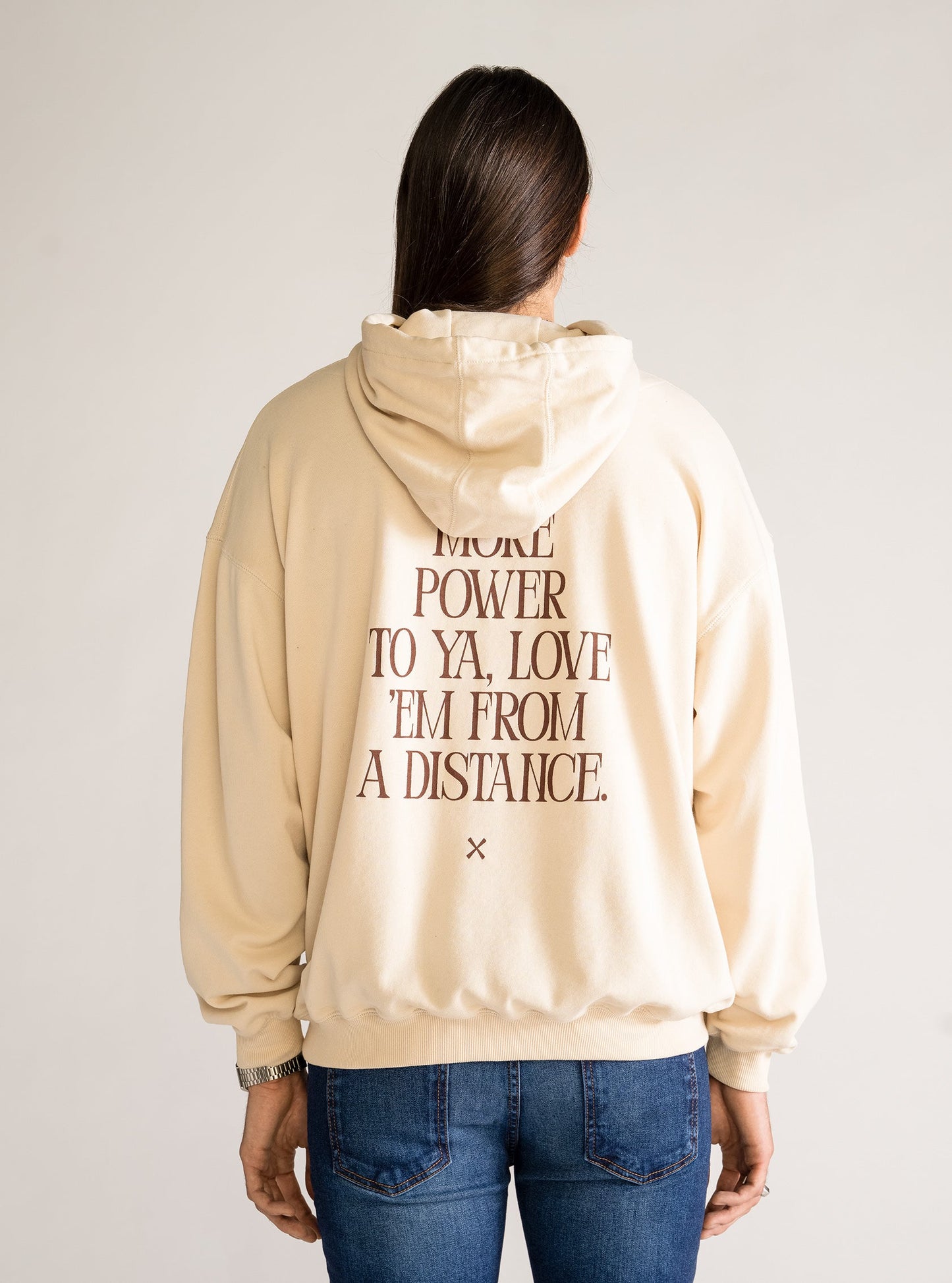 Power To It Hoodie, Beige