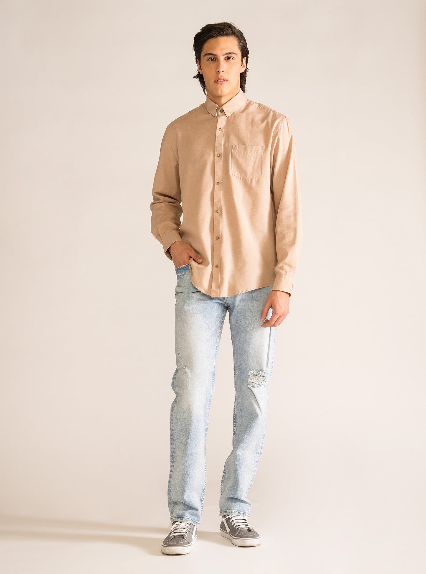 Alibi Long Sleeve Shirt, Kaky