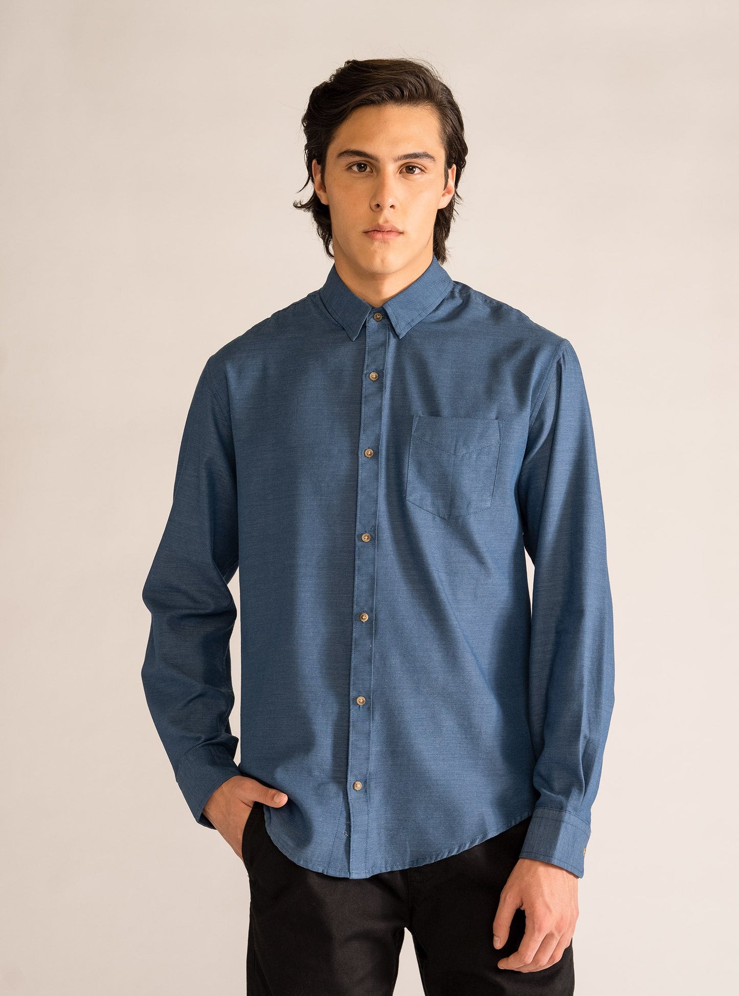 Alibi Long Sleeve Shirt, Azul Claro