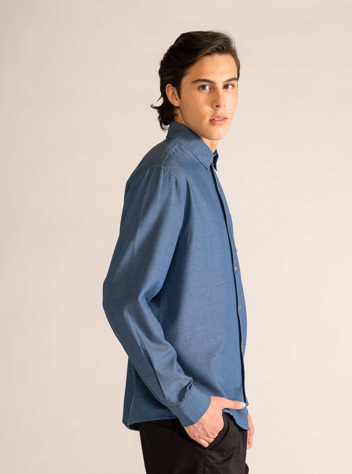 Alibi Long Sleeve Shirt, Azul Claro