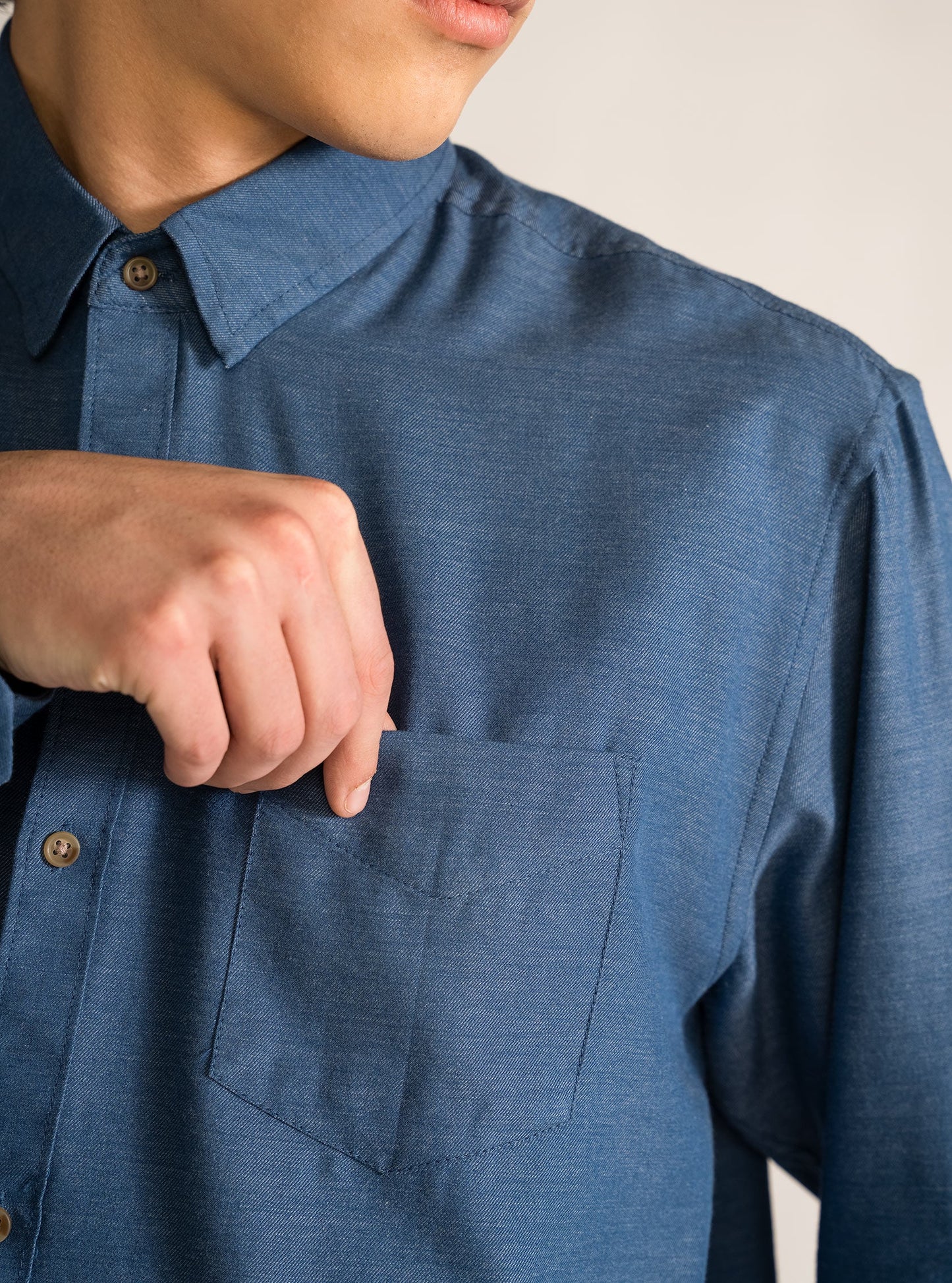 Alibi Long Sleeve Shirt, Azul Claro