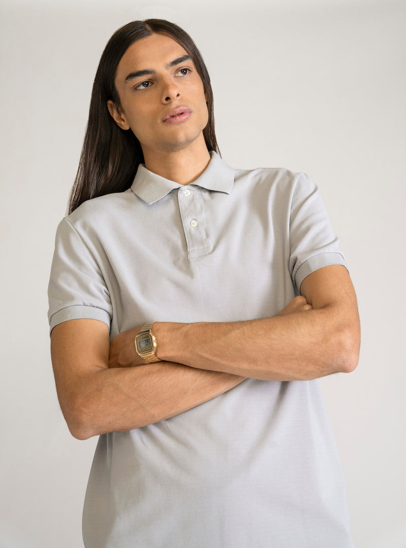 The Best Basic Polo, Gris Claro