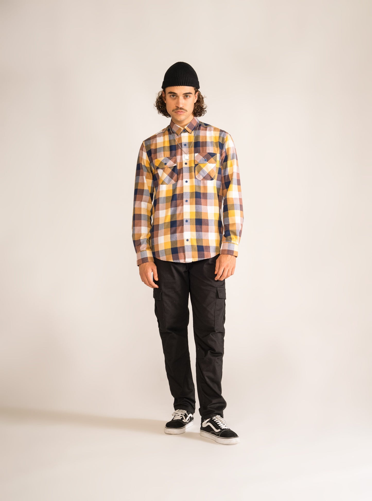 Rear View Long Sleeve Shirt, Mostaza