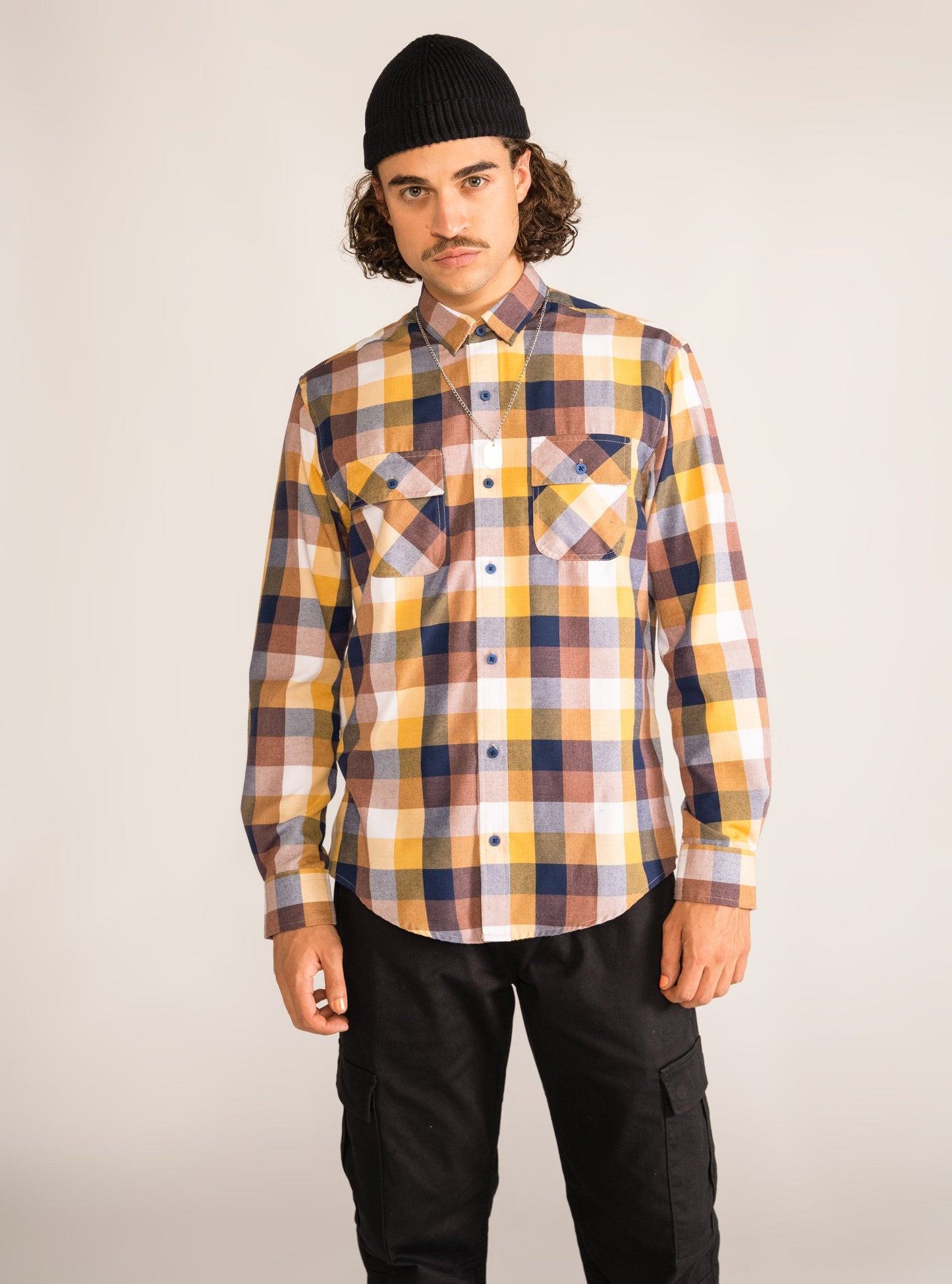 Rear View Long Sleeve Shirt, Mostaza