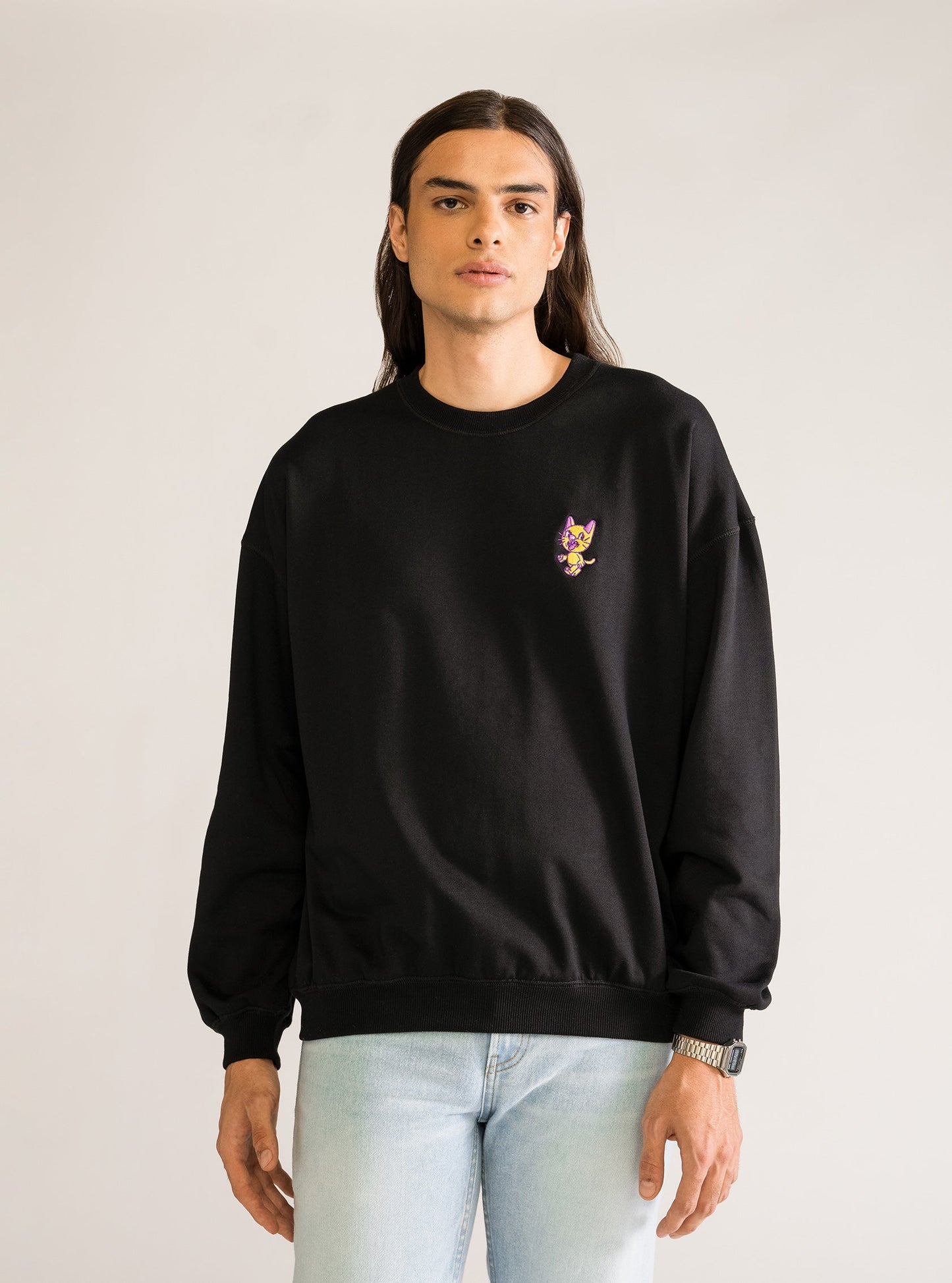 Daily Necessities Crew Neck, Negro
