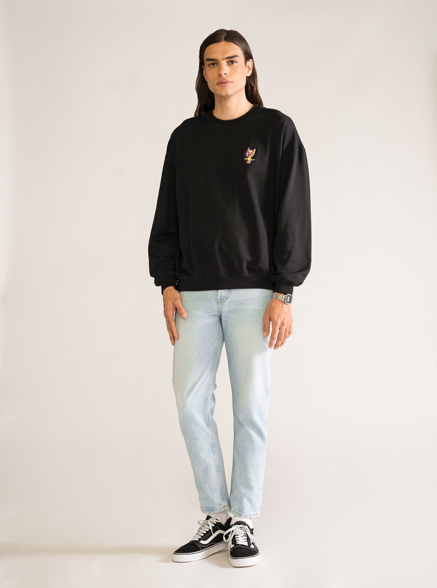 Daily Necessities Crew Neck, Negro