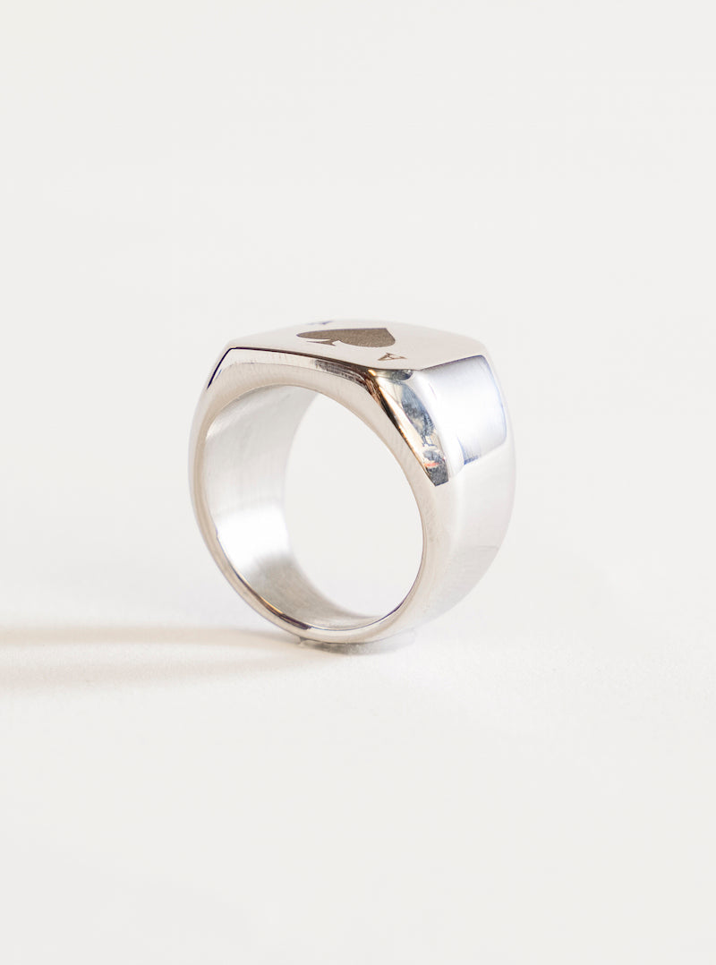Roll This Dice Ring, Plateado