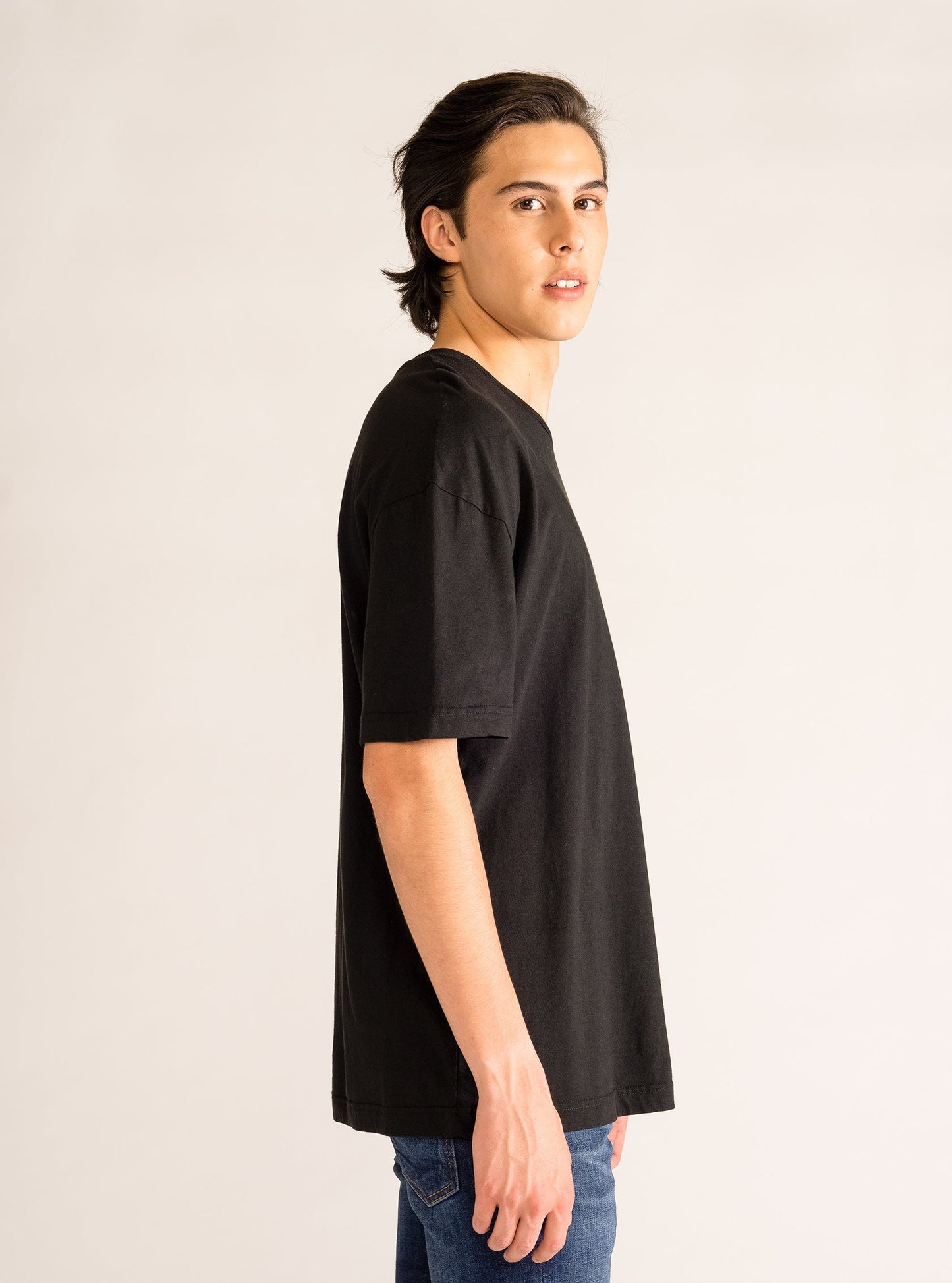 What U Think, U Become Drop T-Shirt, Negro