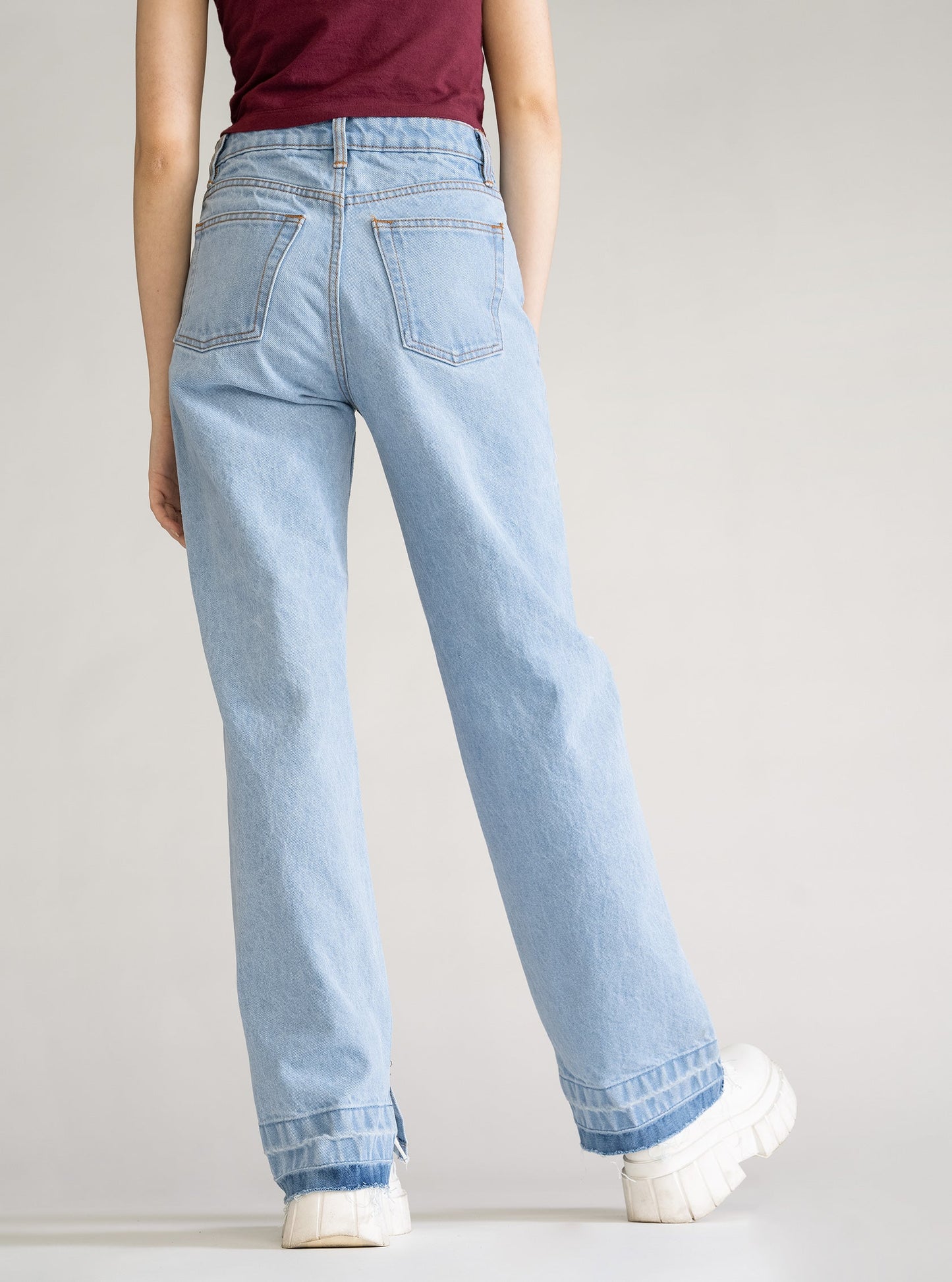 Real Wild Child Straight Jeans, Celeste