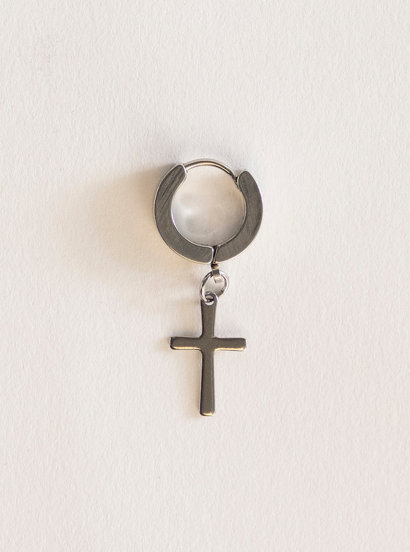 Crucifix Cuff Piercing, Plateado