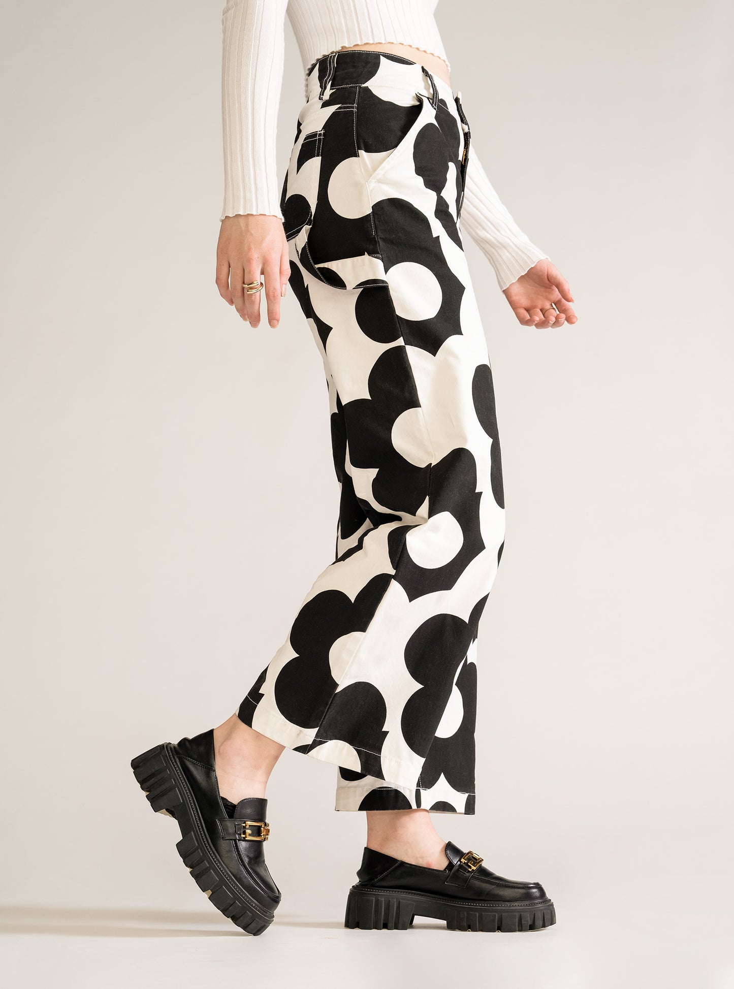 Funky Town Straight Pants, Blanco Hueso