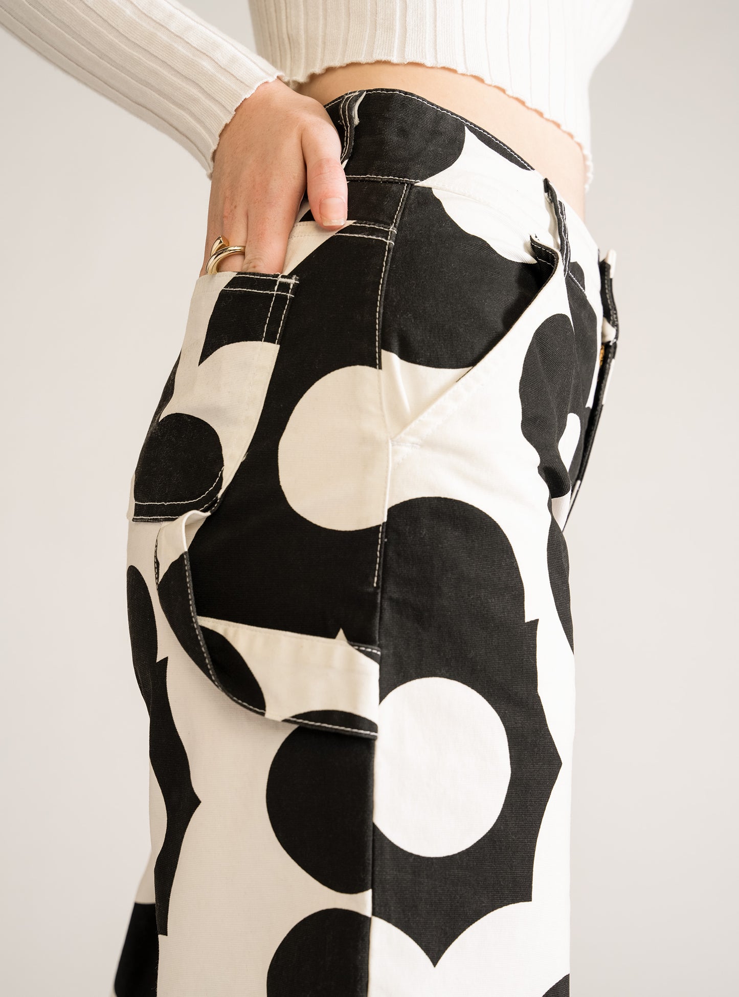 Funky Town Straight Pants, Blanco Hueso