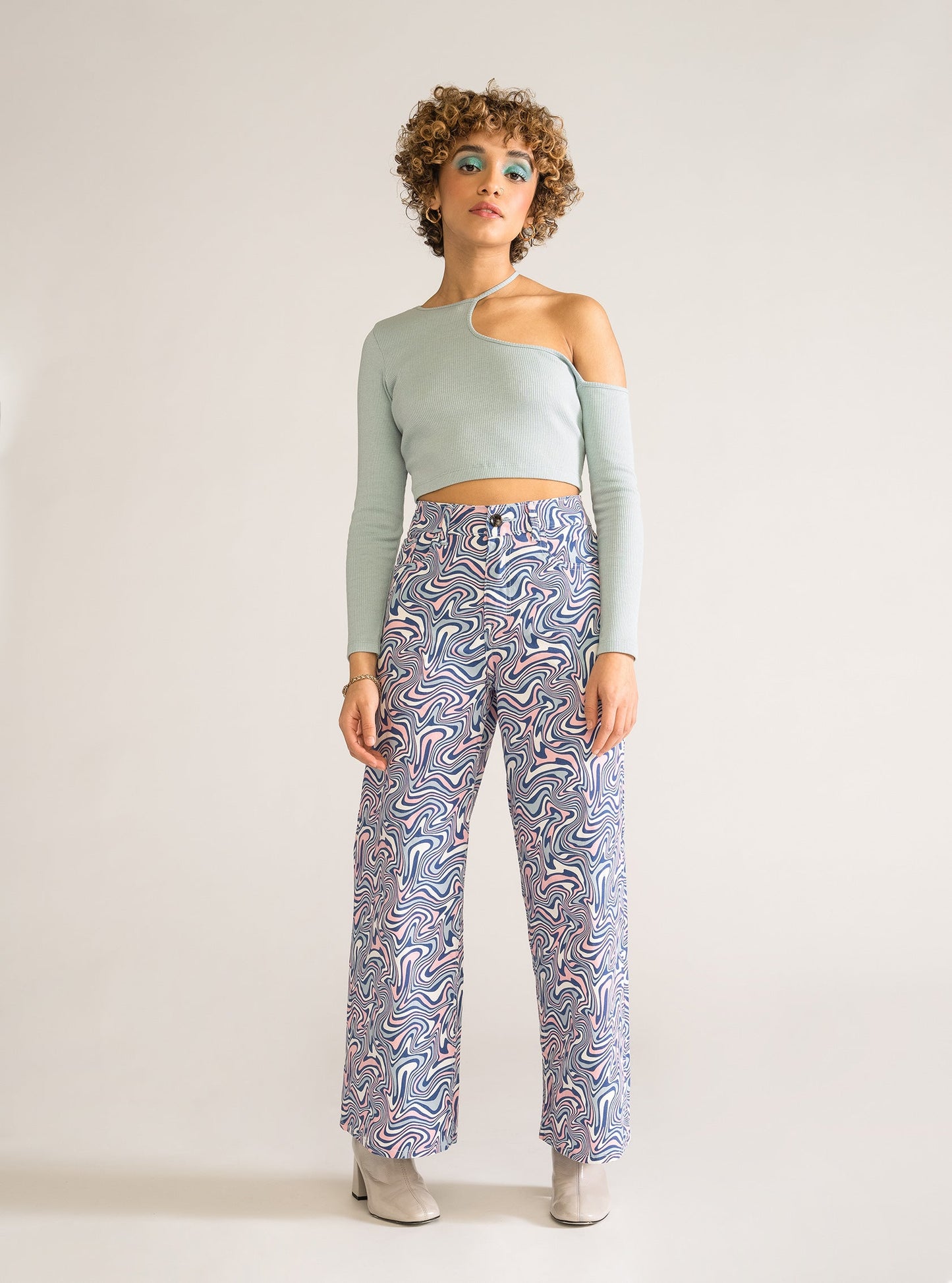 Groovy Nights Wide Leg Pants, Rosado