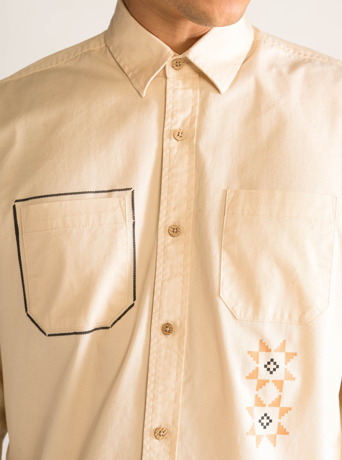 Lying from You Drop Shirt, Beige