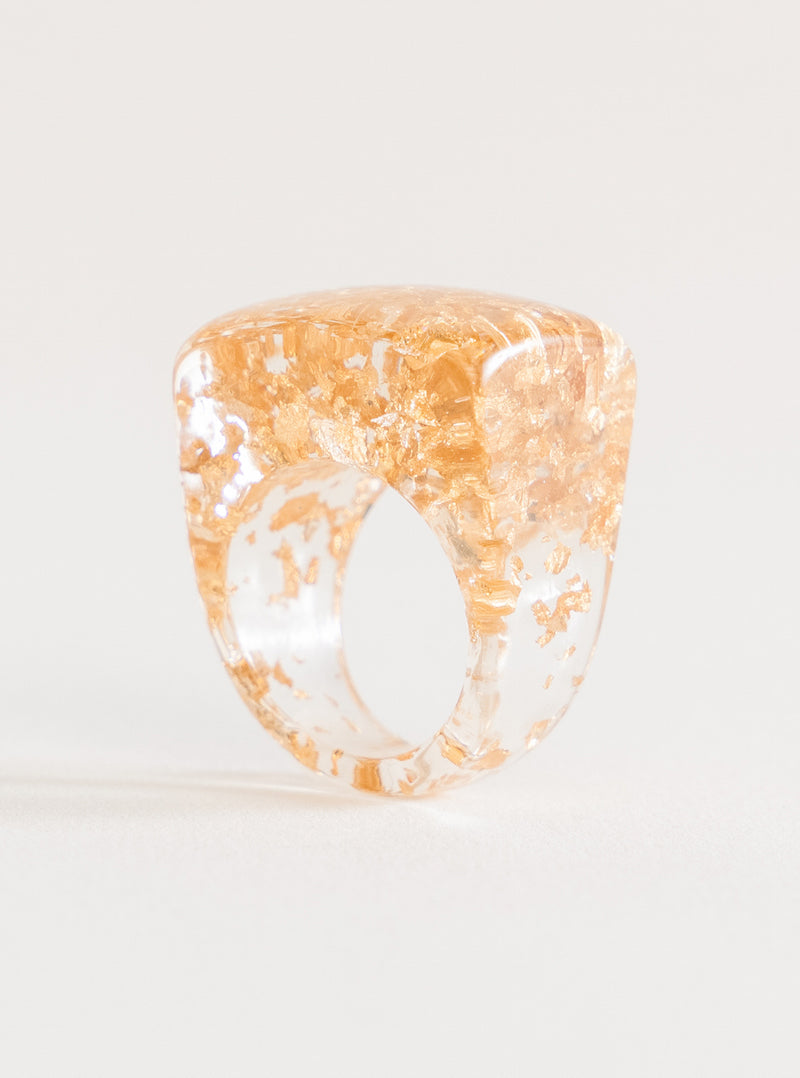 Underground Detailed Ring Set, Amarillo Claro